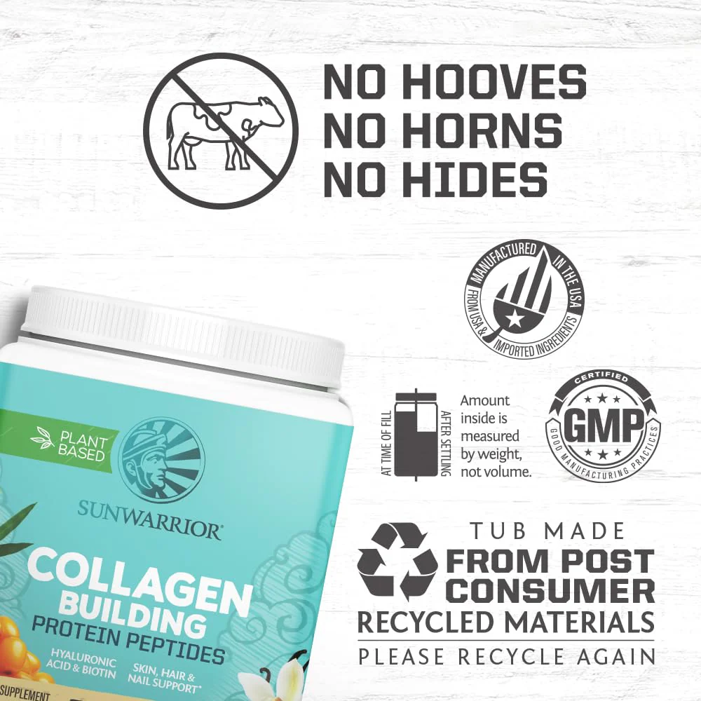 Vegan Collagen Protein Powder Plant-based | Hyaluronic Acid Minerals Biotin Soy Free Dairy Free Gluten Free NON-GMO | Vanilla 20 Servings | Collagen Building Peptides by Sunwarrior - Image 6