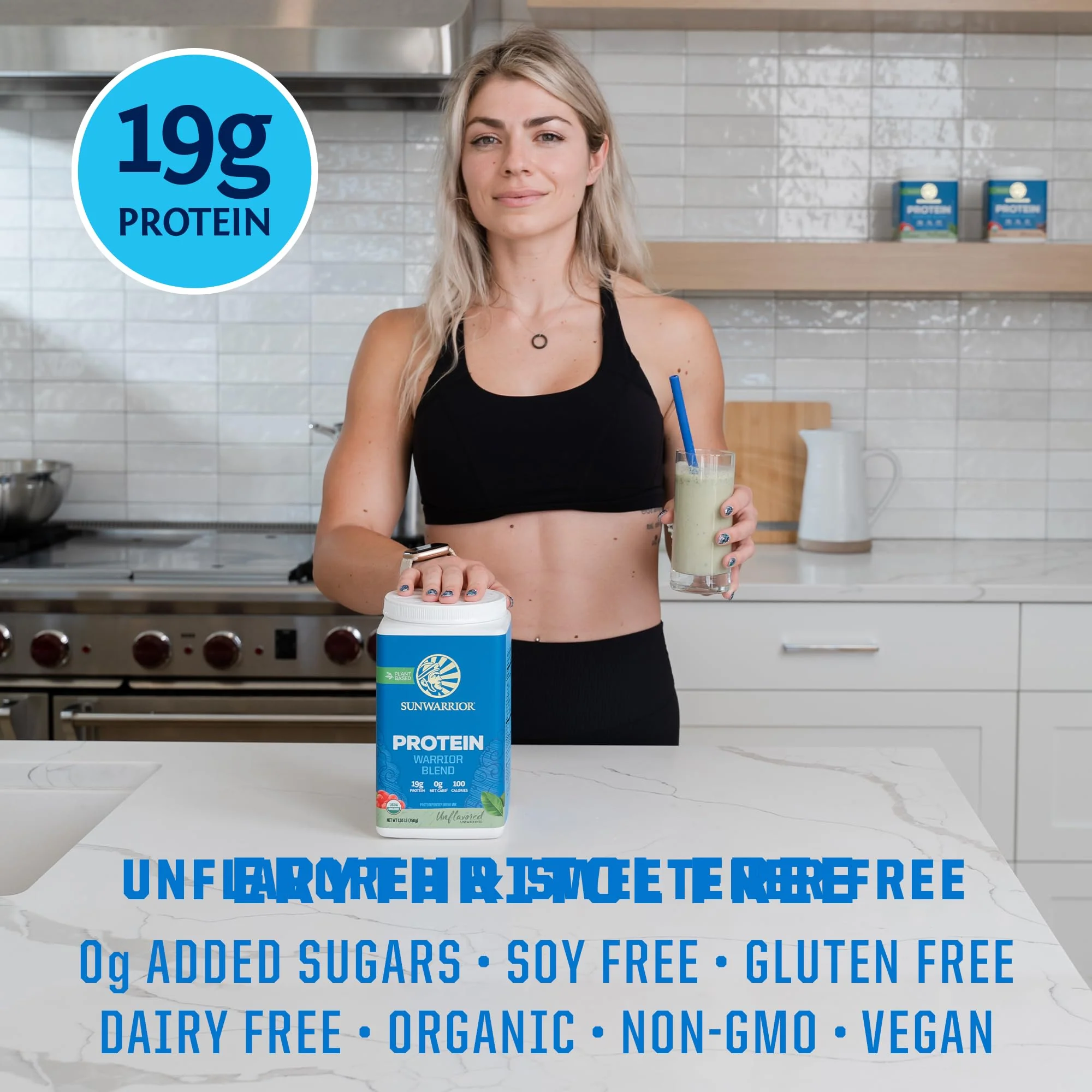 Vegan Organic Protein Powder Plant-based | BCAA Amino Acids Hemp Seed Soy Free Dairy Free Gluten Free Synthetic Free NON-GMO | Unflavored 30 Servings | Warrior Blend by Sunwarrior - Image 6