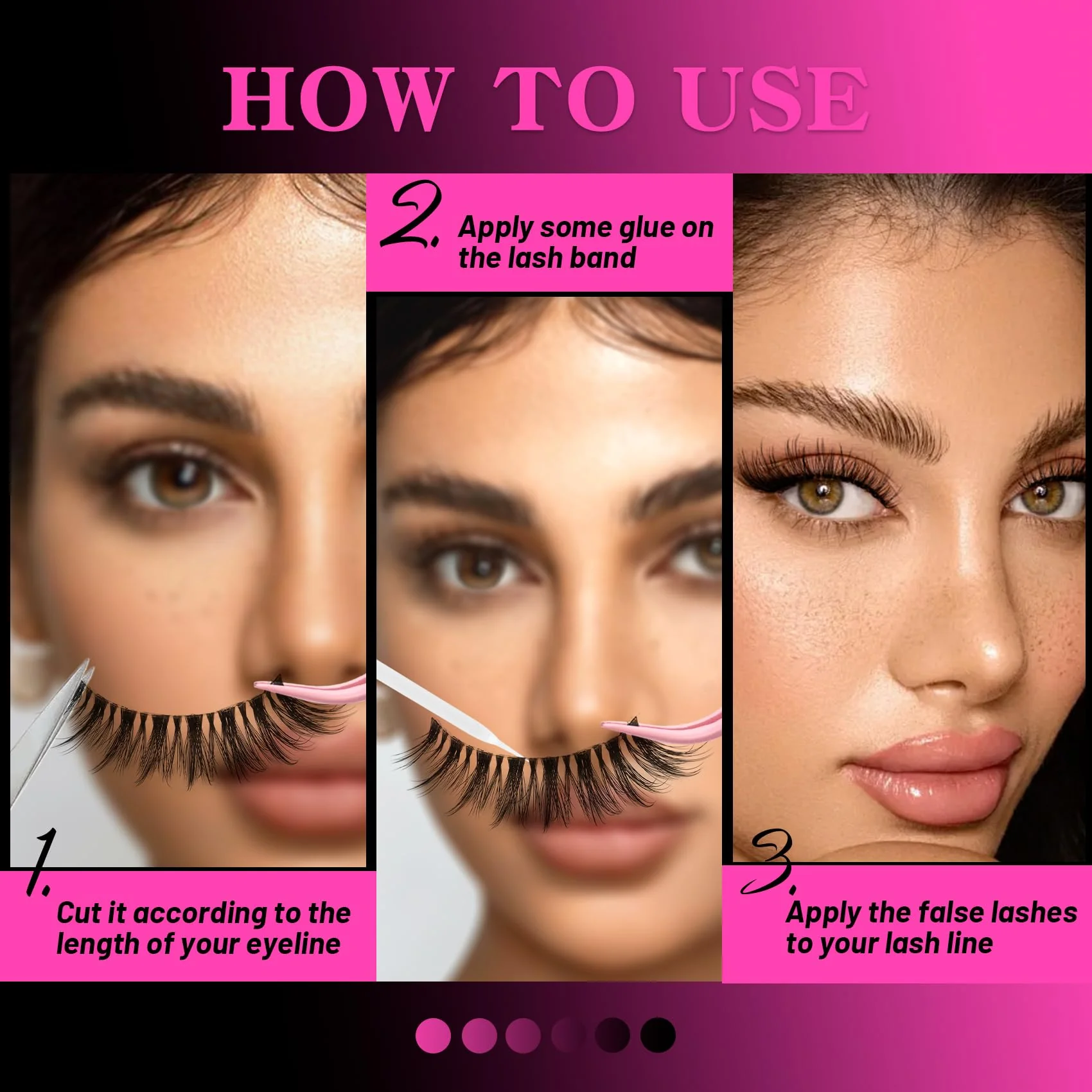 Veleasha Lashes Wispy False Eyelashes 100% Handmade Eyelashes Natural Look Fake Lashes Lightweight Lashes with Soft Clear Band 5 Pairs Pack (G2) - Image 4
