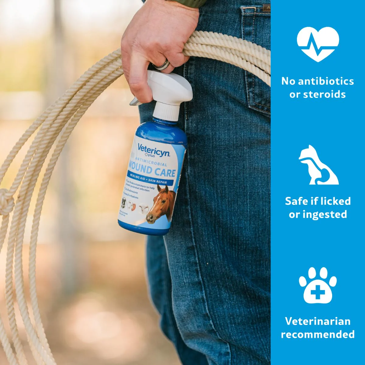 Vetericyn Plus Horse Wound Care Spray | Equine Healing Aid and Skin Repair, Clean Wounds, Relieve Itchy Skin. 16 ounces - Image 2