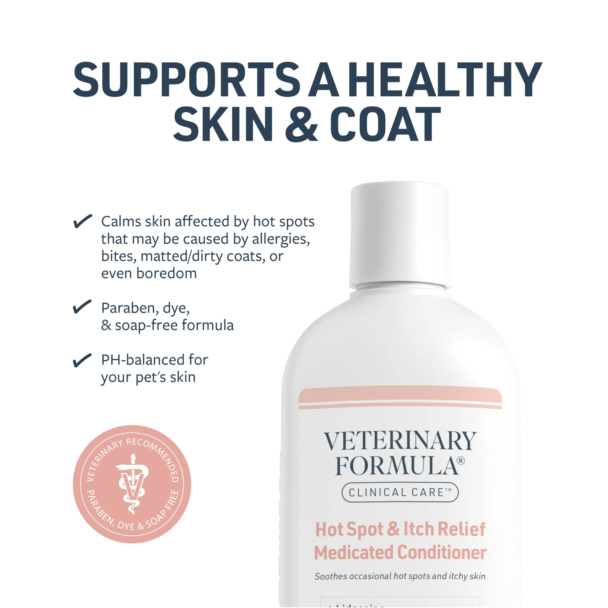 Veterinary Formula Clinical Care Hot Spot & Itch Relief Cat & Dog Medicated Conditioner, 16 oz – Oatmeal Conditions Skin for a Lustrous Coat, Formulated to Help Alleviate Itchy Skin - Image 7