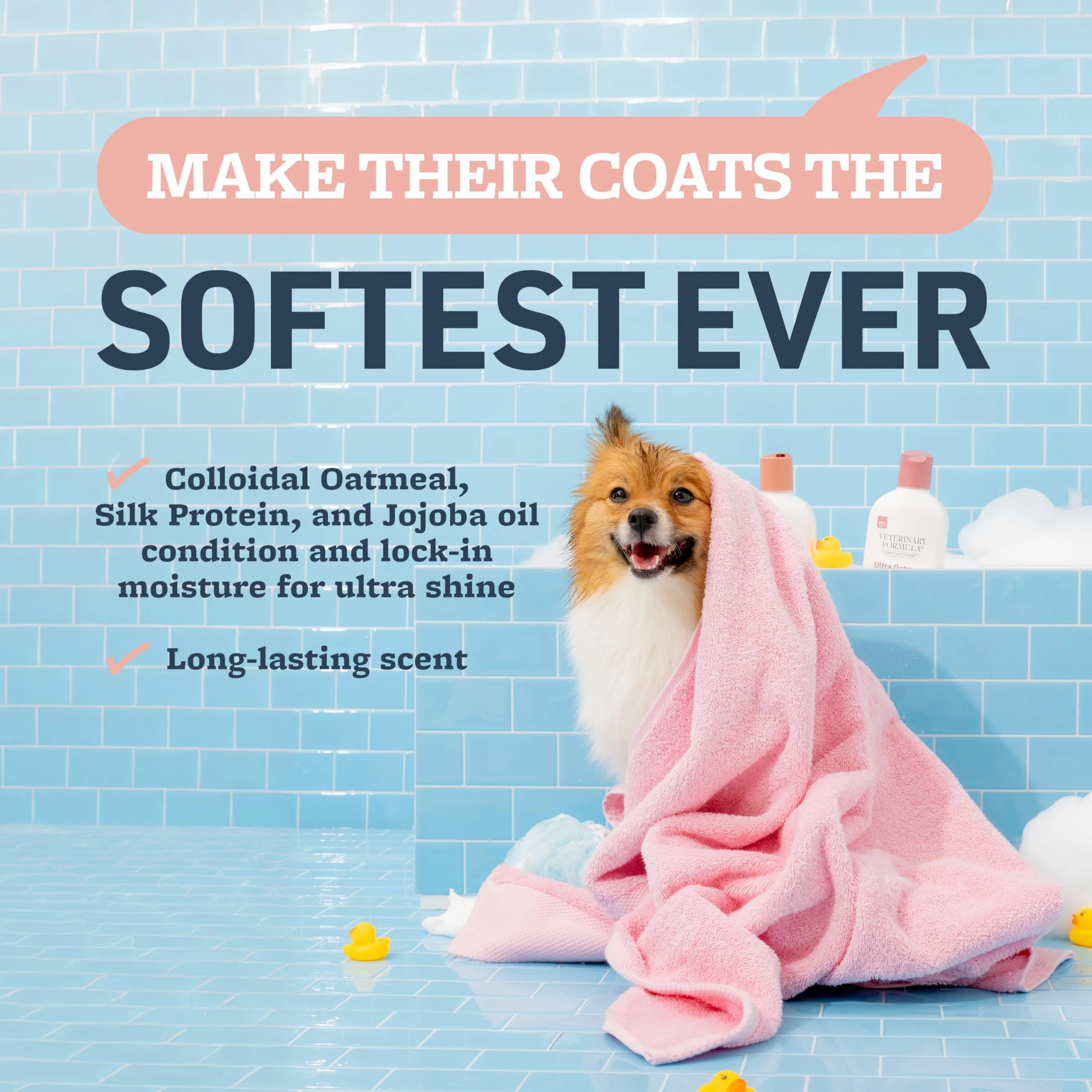 Veterinary Formula Smart Coat Complex Ultra Oatmeal Moisturizing Conditioner for Dogs, 17 Fl oz – with Colloidal Oatmeal & Jojoba – Leaves Coat Soft, Shiny, Hydrated, Strong, with Long-Lasting Scent - Image 4