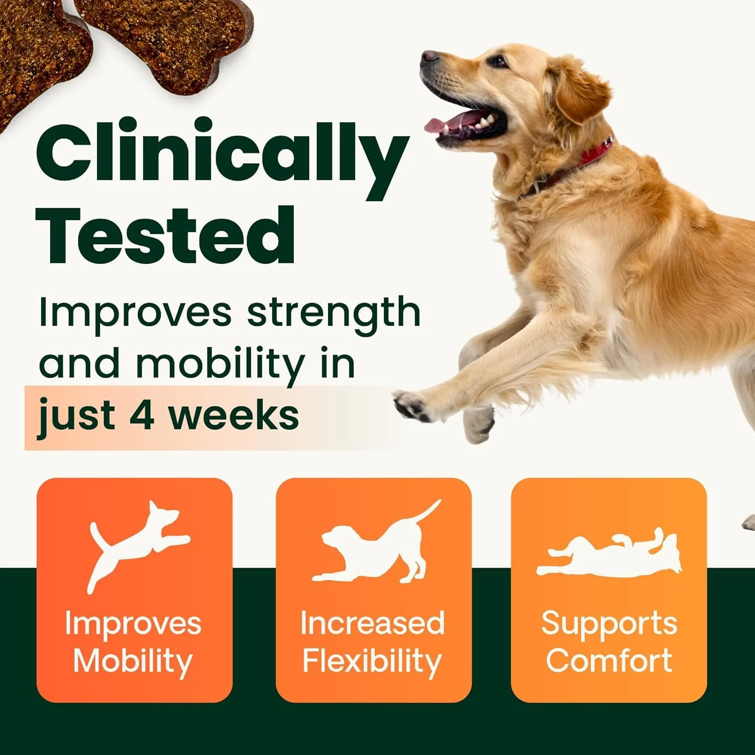VetriScience Ultimate Strength Healthy Hip & Joint Chews, GlycoFlex Glucosamine, Chondroitin and Green-Lipped Mussel Joint Support Supplement for Dogs, Soothe Joint Discomfort, Duck, 60 Count - Image 11
