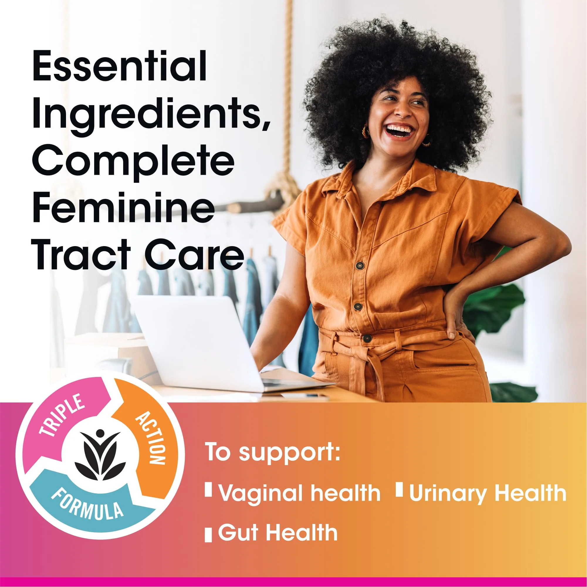 vH Essentials Probiotics for Women with Prebiotics, Cranberry & Vitamin C - 60 Capsules (30 Day Supply) - Women's Probiotics Support Gut Balance, Feminine Health & Urinary Tract Health for Women - Image 6