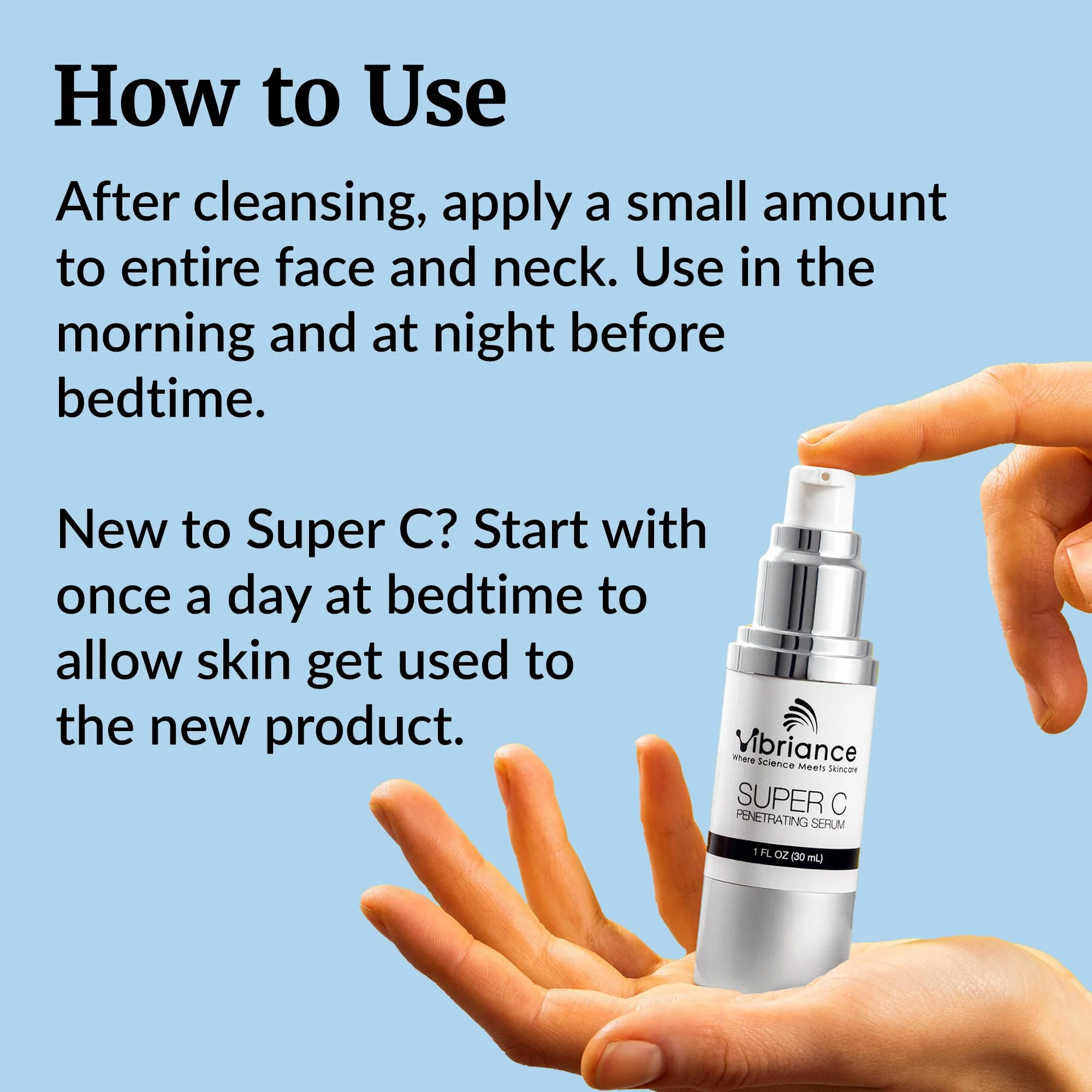 Vibriance Super C Serum for Mature Skin - All-in-One Vitamin Formula Hydrates, Firms, Lifts, Smooths, Targets Age Spots, Wrinkles, 1 fl oz - Image 7