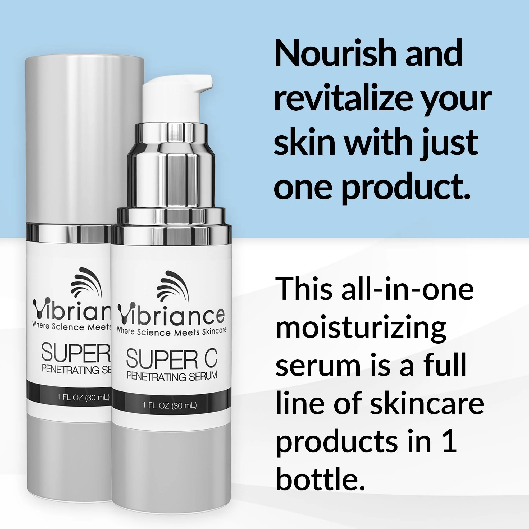 Vibriance Super C Serum for Mature Skin - All-in-One Vitamin Formula Hydrates, Firms, Lifts, Smooths, Targets Age Spots, Wrinkles, 1 fl oz - Image 8