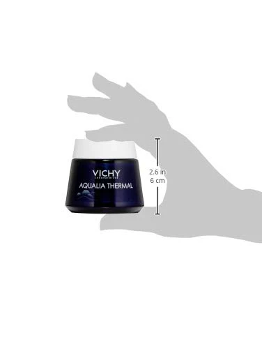 Vichy Aqualia Thermal Spa Face Night Cream and Overnight Mask with Hyaluronic Acid, Moisturizer for Face and Neck, Moisturizing Night Time Anti Wrinkle Cream, Light Scent, Paraben Free - Image 5