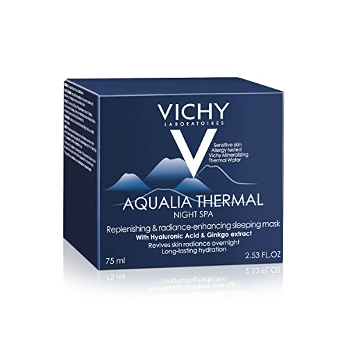 Vichy Aqualia Thermal Spa Face Night Cream and Overnight Mask with Hyaluronic Acid, Moisturizer for Face and Neck, Moisturizing Night Time Anti Wrinkle Cream, Light Scent, Paraben Free - Image 6