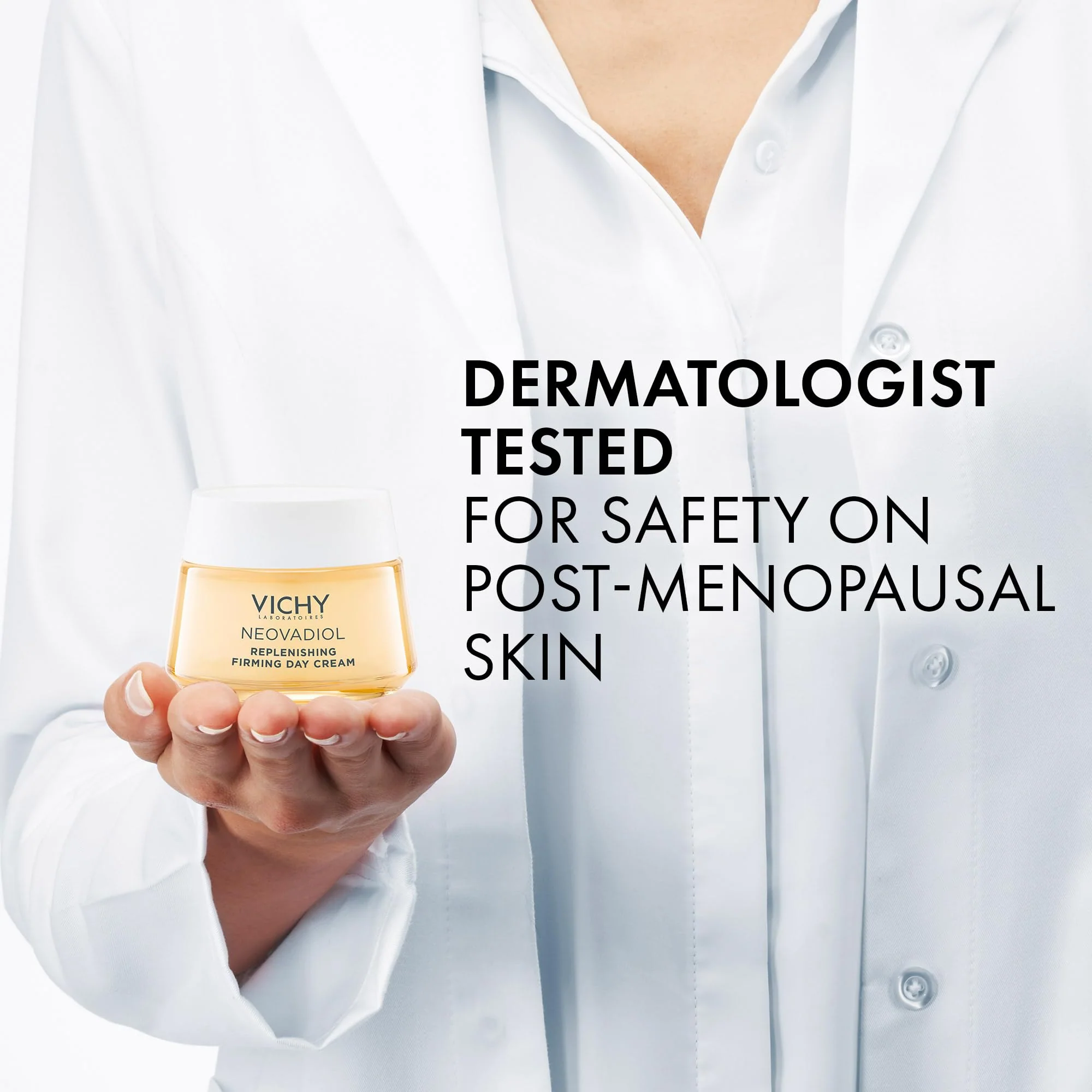 VICHY Neovadiol Replenishing Firming Day Cream for Peri-Menopause Skin, Anti-Aging Face Moisturizer for Mature Skin with Niacinamide, Omegas 3-6-9, Firming Face Cream for Post-Menopausal Women - Image 3