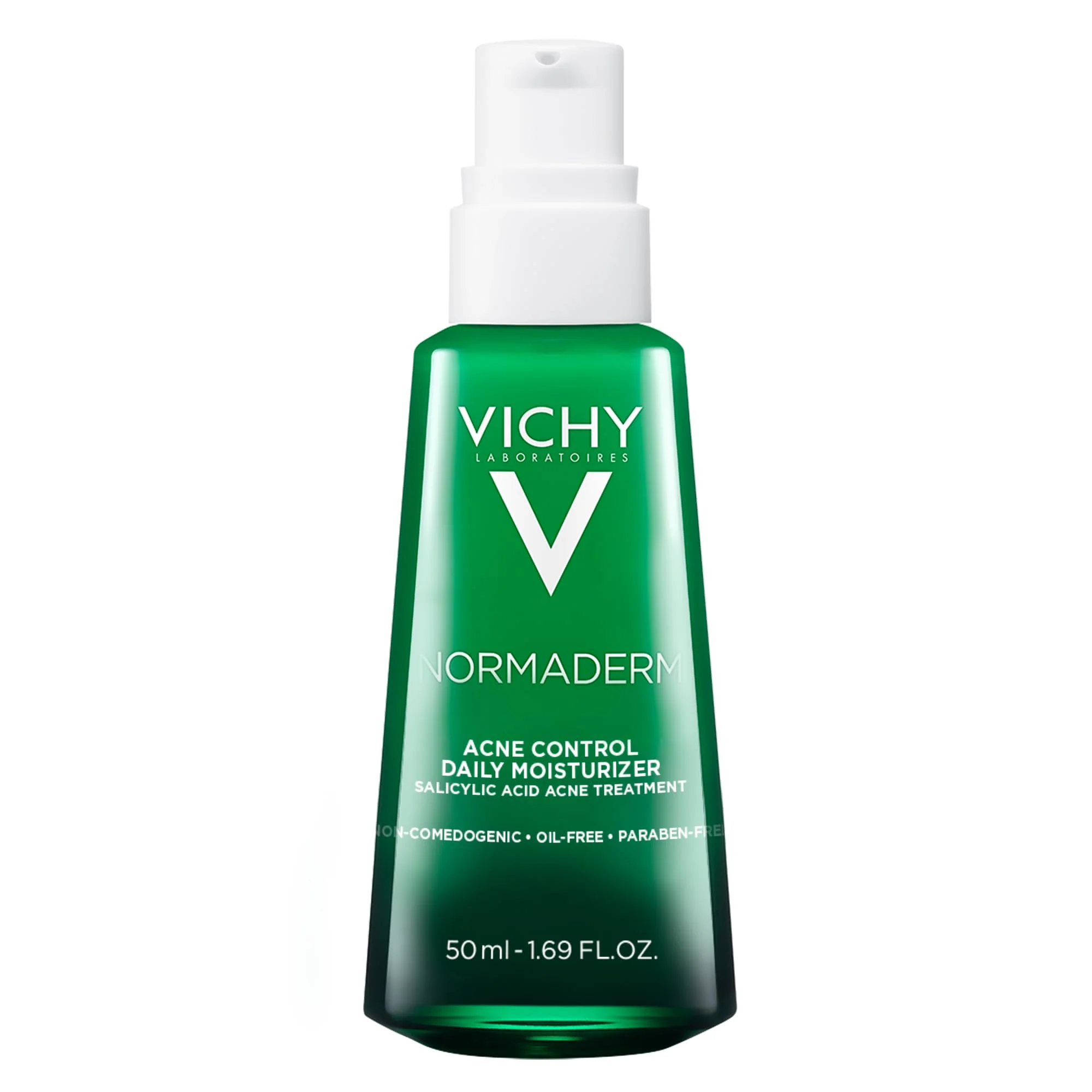 VICHY Normaderm Acne Control Daily Moisturizer, Oil Free Acne Moisturizer For Face, Max Strength 2% Salicylic Acid + Hyaluronic Acid + Vitamin C, Targets Blackheads, Blemishes & Enlarged Pores