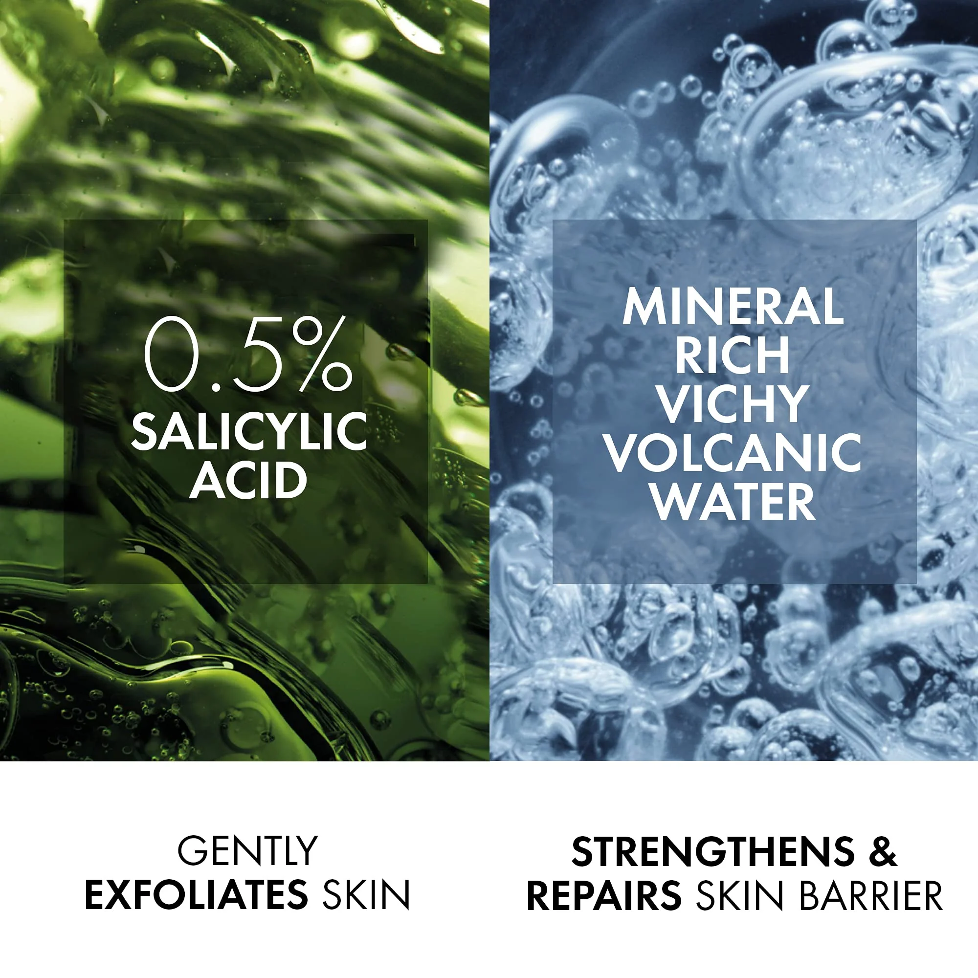VICHY Normaderm Daily Acne Face Wash, 0.5% Salicylic Acid Cleanser, Gel Cleanser For Oily Skin, Removes Excess Oil, Dirt & Clogged Pores, Oil Free Acne Wash, Soap & Sulfate Free, Non-Drying - Image 5