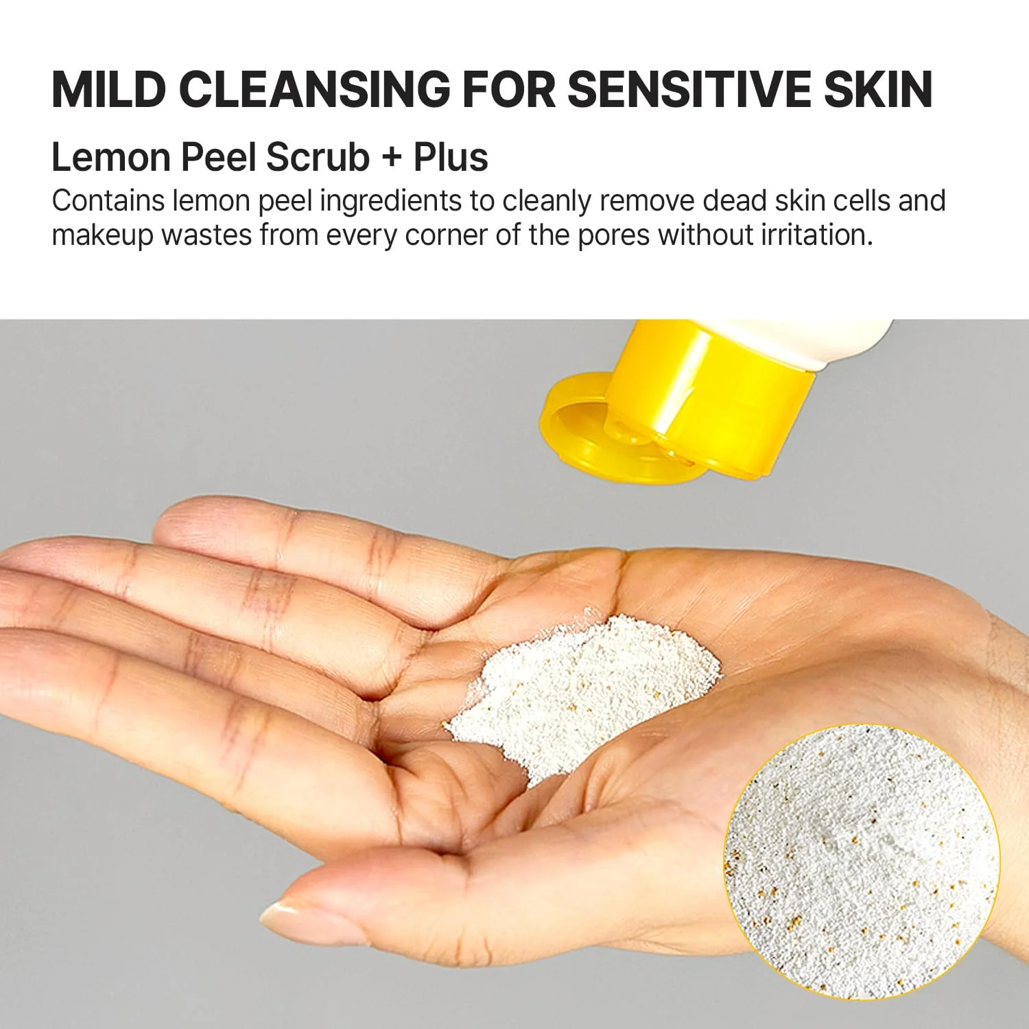 Vita Real Enzyme Powder Cleanser - Gentle Exfoliating Face Wash for Normal to Sensitive Skin - Hydrating Facial Oil Cleanser with Vitamin & Papain Enzyme - Lemon Peel for Dead Skin Cells - 1.76 oz - Image 5