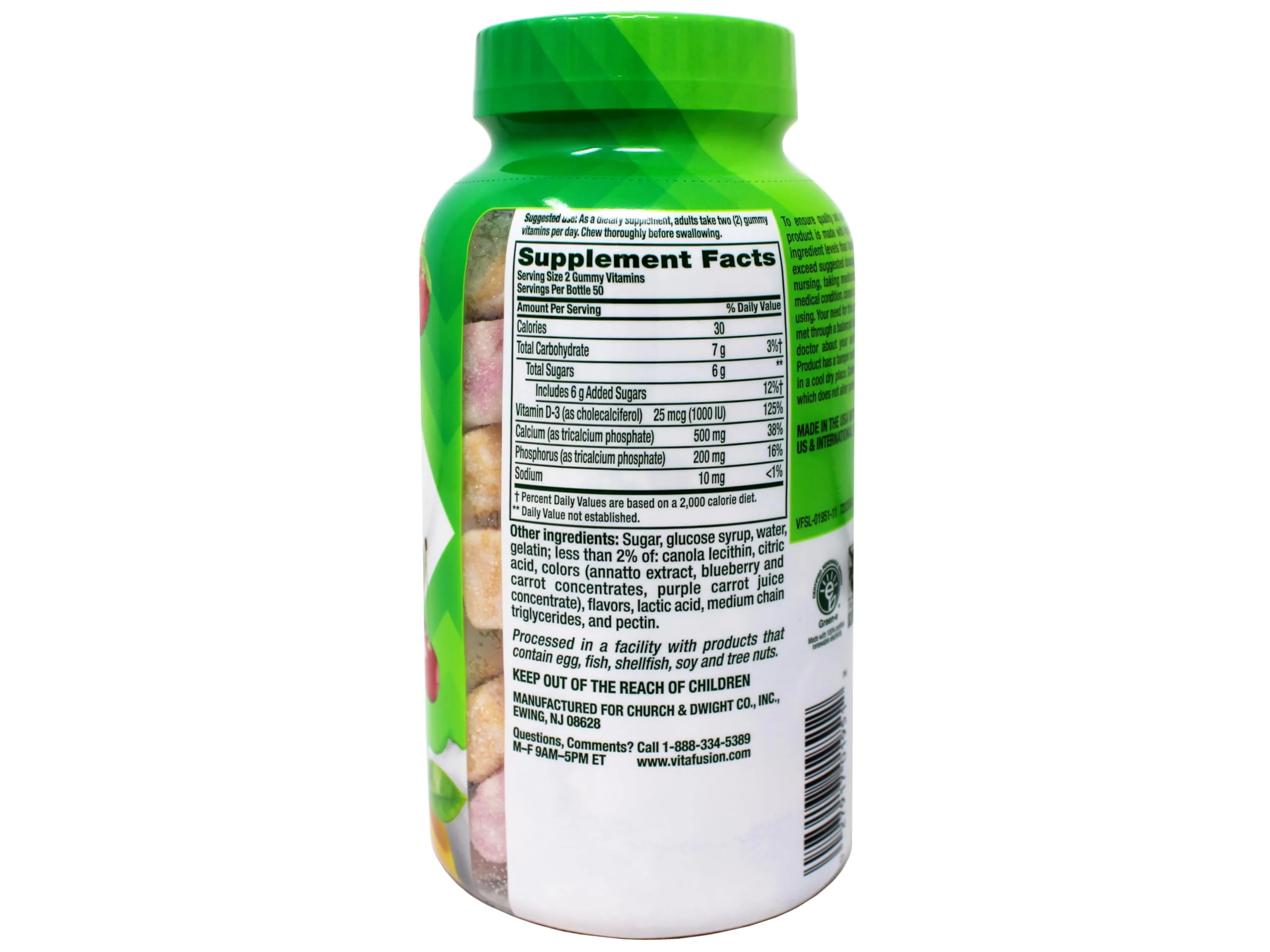 Vitafusion Calcium, Gummy JKHyWW Vitamins for Adults, 500 mg, 100 Count (Pack of 2) - Image 5