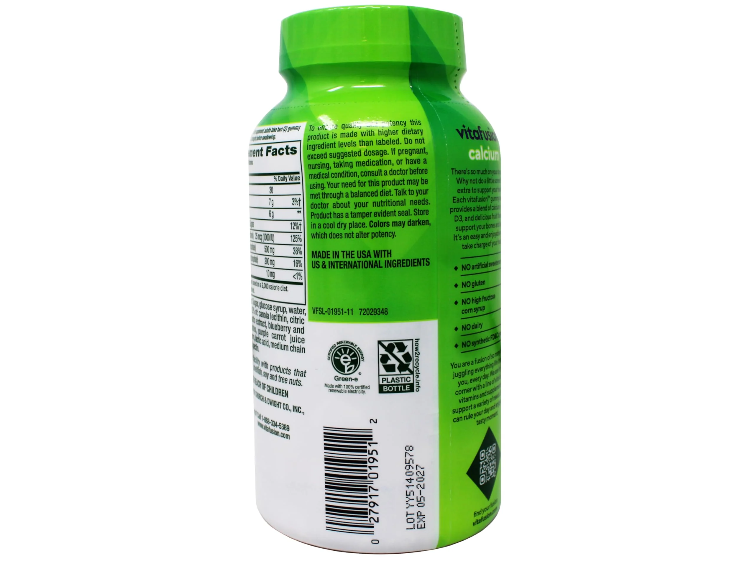Vitafusion Calcium, Gummy JKHyWW Vitamins for Adults, 500 mg, 100 Count (Pack of 2) - Image 7