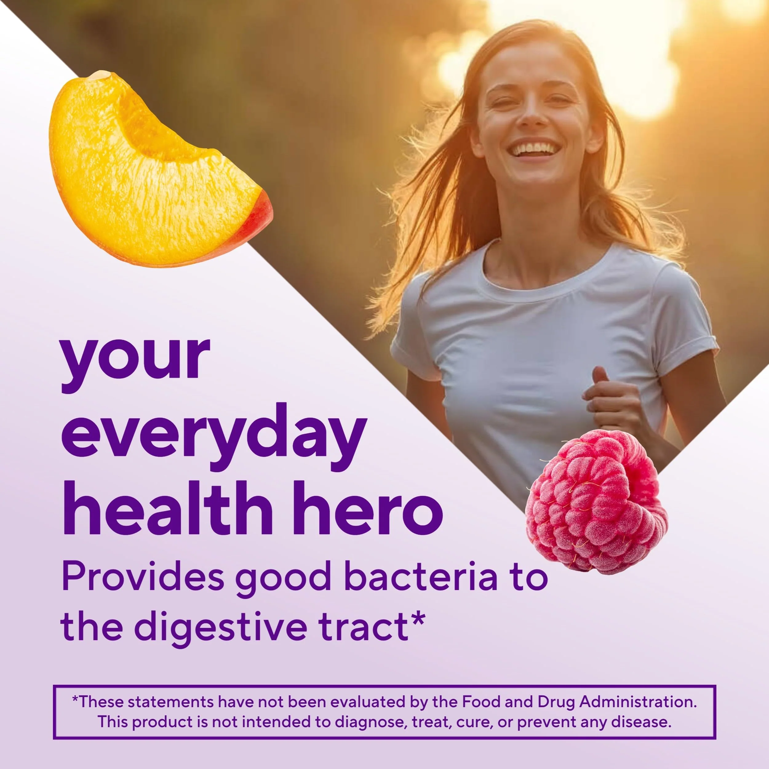 vitafusion Probiotic Gummy Supplements, Raspberry, Peach and Mango Flavors, Probiotic Nutritional Supplements With 5 Billion CFUs, 35 Day Supply, 70 Count - Image 8