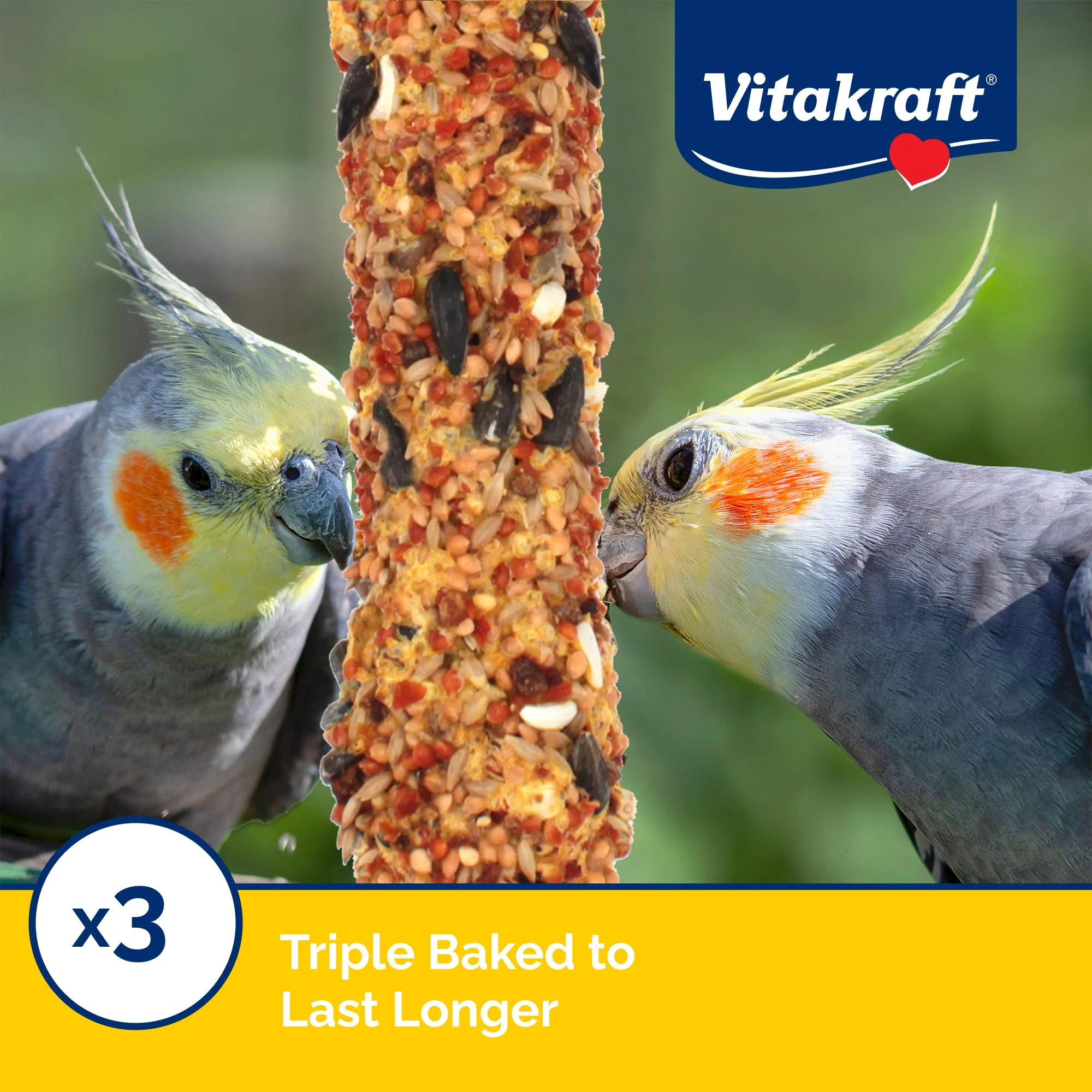 Vitakraft Crunch Sticks Cockatiel Treat Apricot Peach Flavor - Triple Baked Long Lasting Bird Treats with Natural Wood Chew Center for Beak Health and Enrichment - 3.5 oz. - Image 6