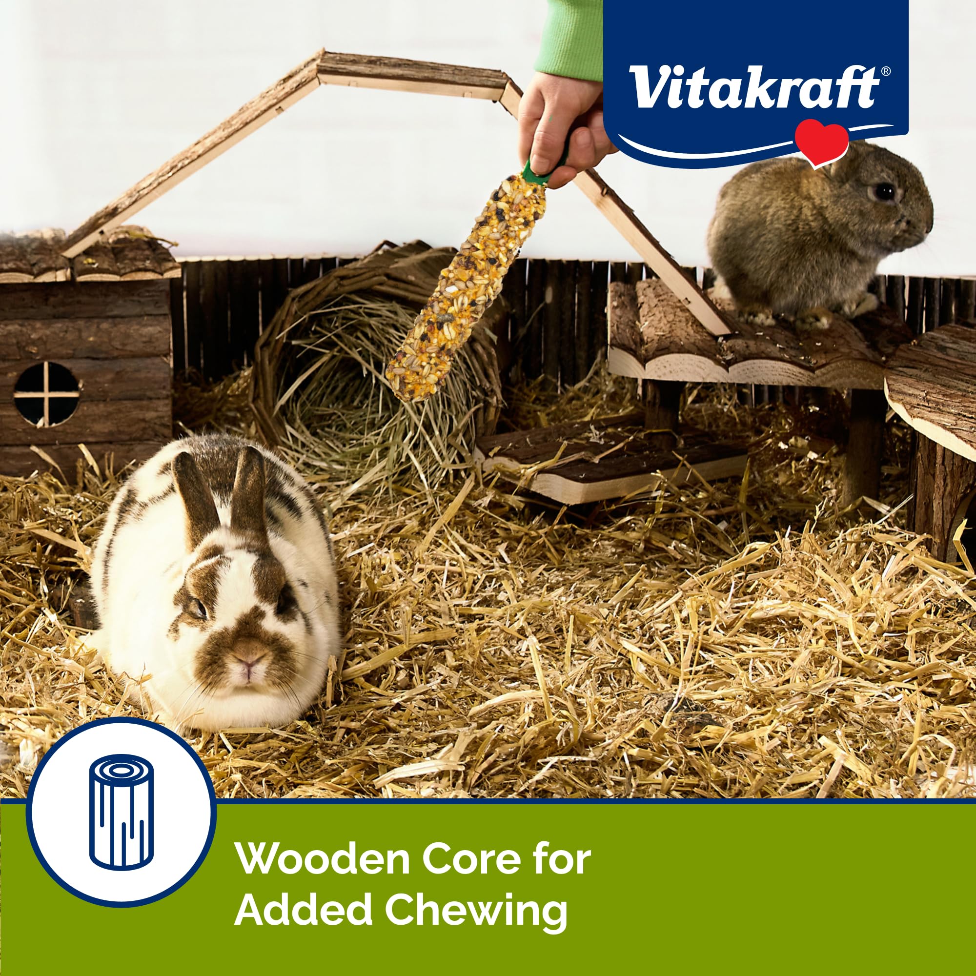 Vitakraft Crunch Sticks Rabbit Treat Wild Berry and Honey Flavor with Natural Grains and Honey Enriched with Essential Nutrients Baked on Wooden Stick to Encourage Chewing and Long Lasting Enjoyment - Image 5