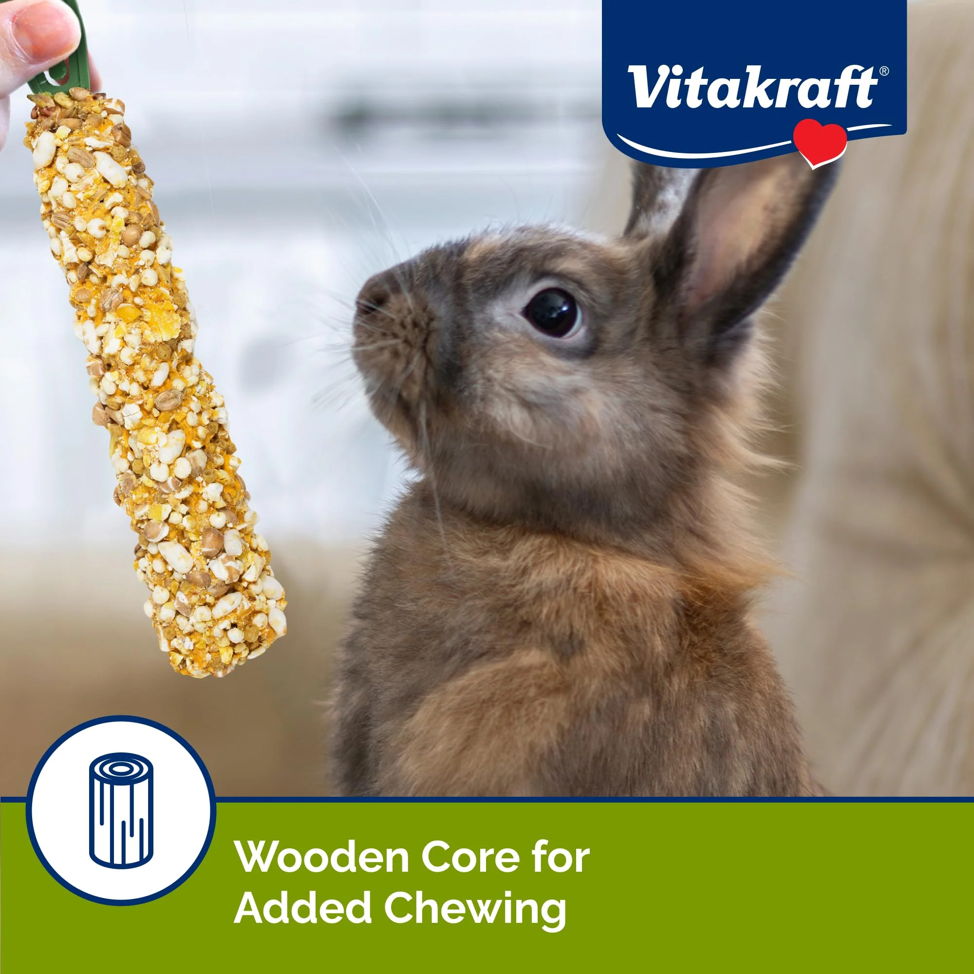 Vitakraft Crunch Sticks Treat Variety Pack for Rabbits and Guinea Pigs with Triple-Baked Wood Chew Center Seeds Grains Honey and Fruit for Texture Flavor Enrichment and Long-Lasting Chewing Enjoyment - Image 5