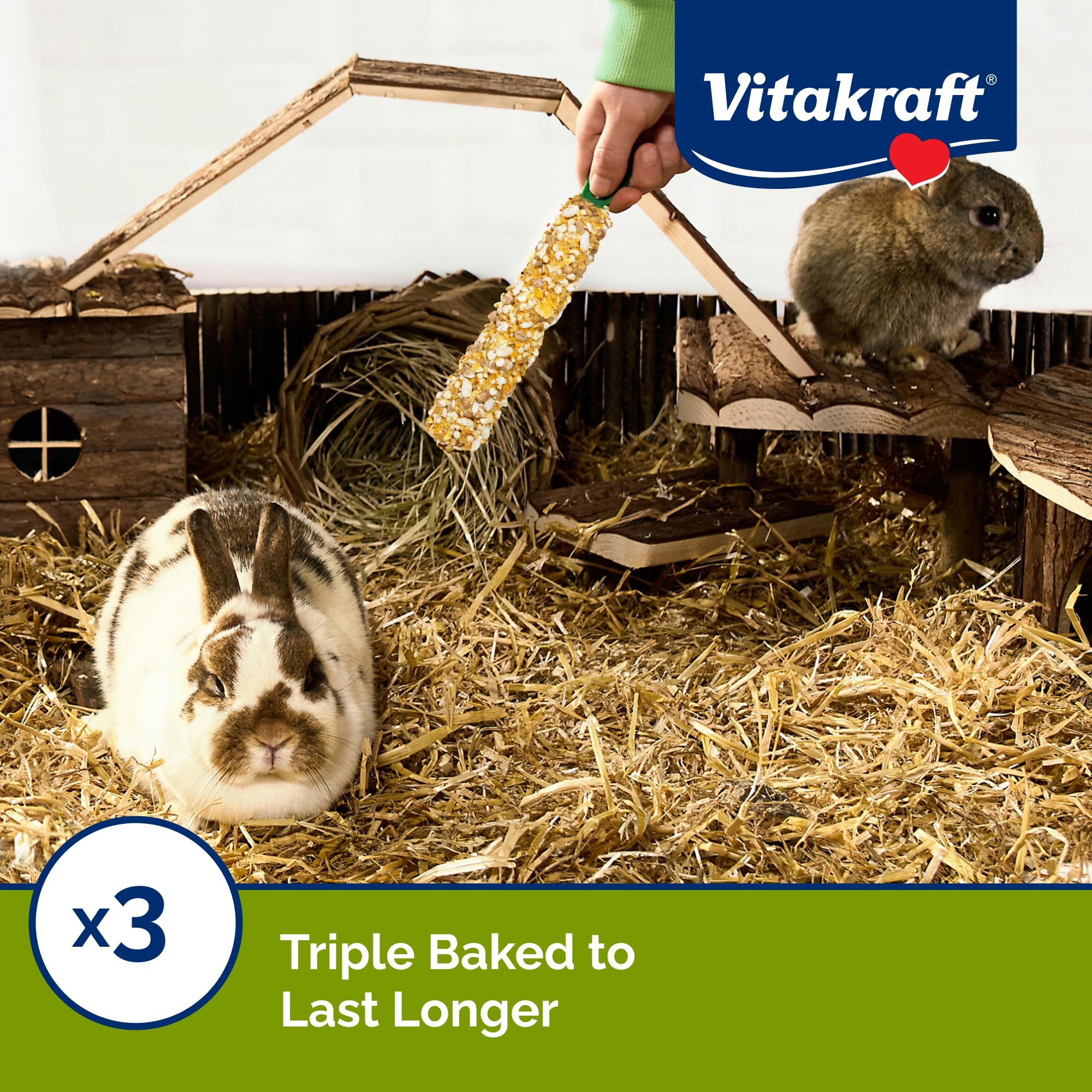 Vitakraft Crunch Sticks Treat Variety Pack for Rabbits and Guinea Pigs with Triple-Baked Wood Chew Center Seeds Grains Honey and Fruit for Texture Flavor Enrichment and Long-Lasting Chewing Enjoyment - Image 6