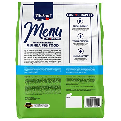 Vitakraft Menu Premium Guinea Pig Food - Alfalfa Pellets Blend - Vitamin and Mineral Fortified - Image 11