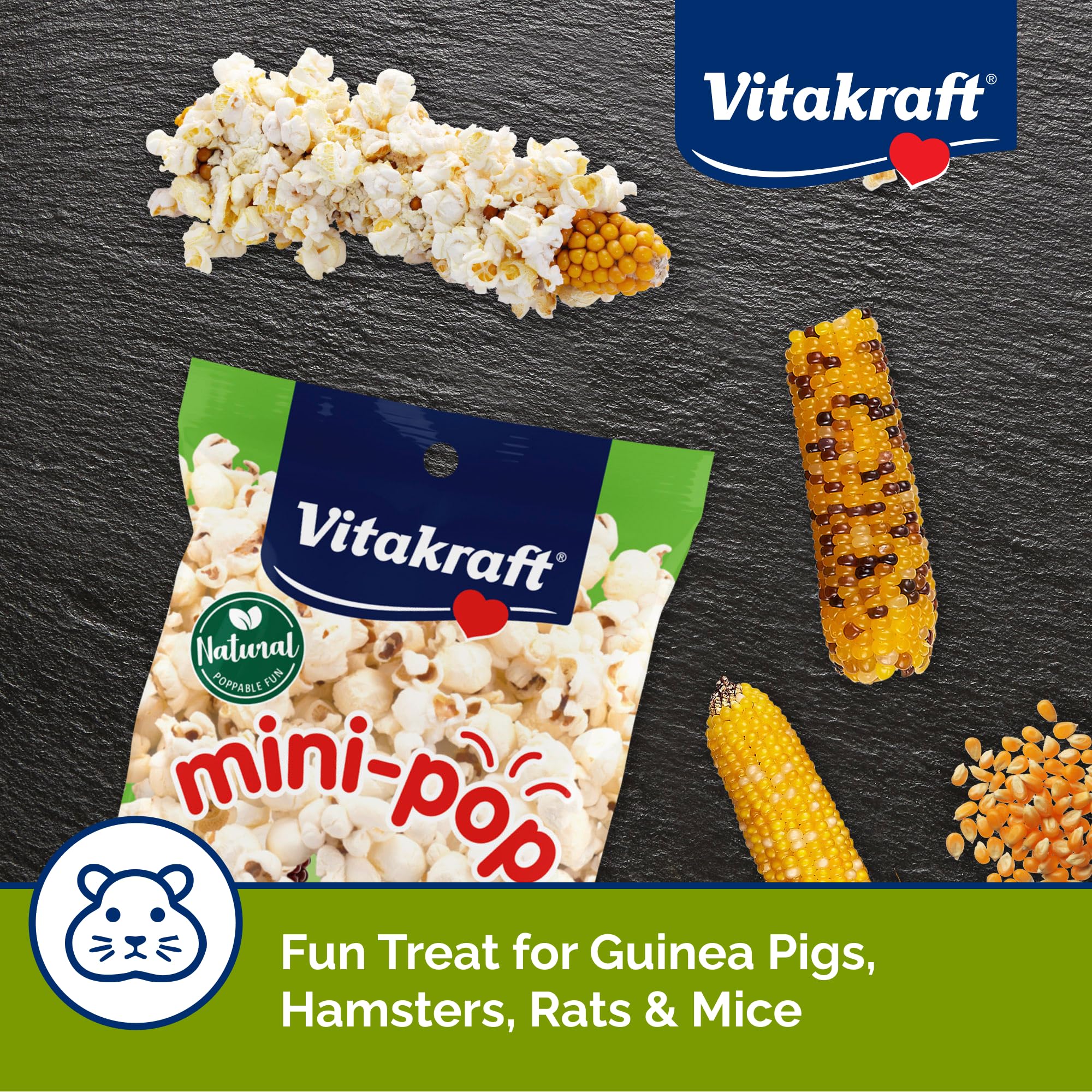 Vitakraft Mini-Pop Treat for Small Animals 6 oz – All-Natural Single-Ingredient Snack - Serve Popped or Unpopped – Enrichment, Chewing, Fun, Natural Teeth Wear – Rabbit, Hamster, Gerbil, Guinea Pig - Image 8