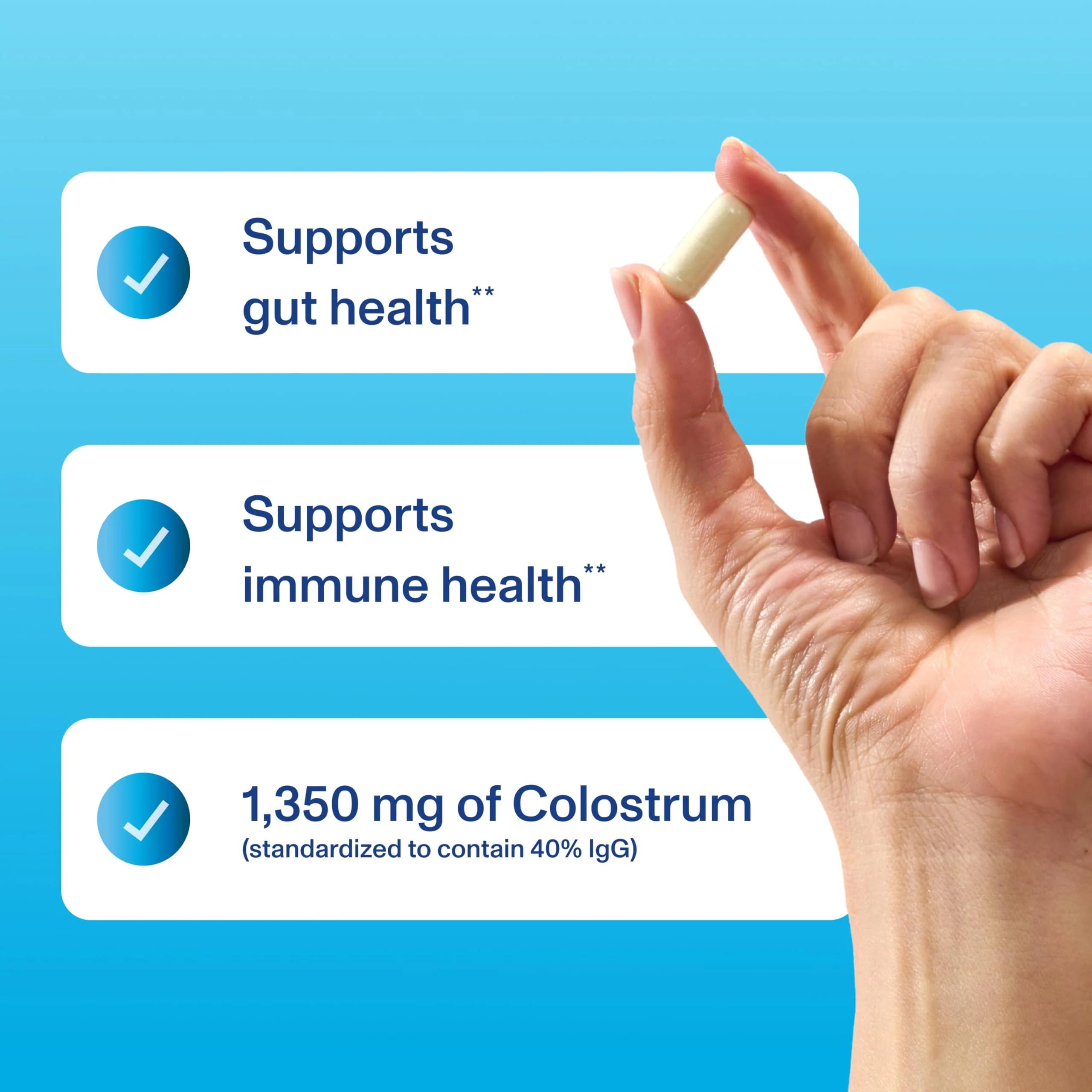 Vital Proteins Bovine Colostrum Supplement 90 Capsules for Gut Health, Immune Support with 40% IgG Premium Bovine Colostrum Superfood, Unflavored, 30 Servings - Image 8
