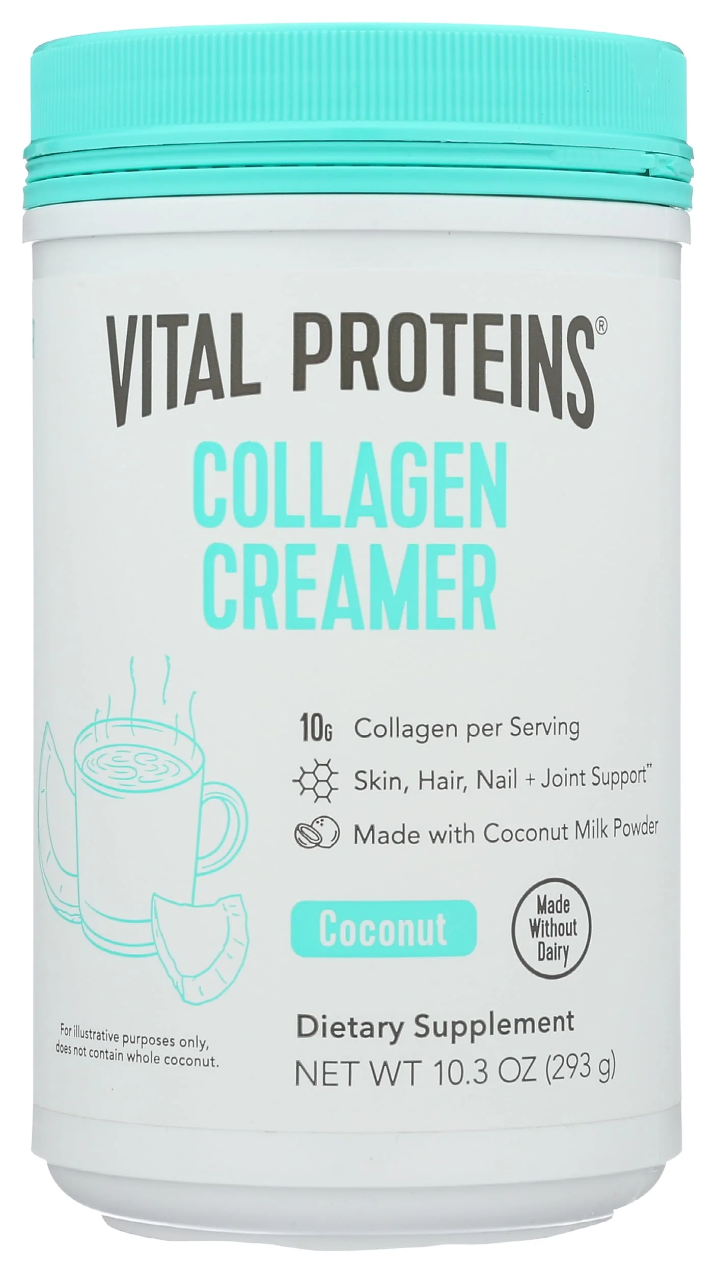 Vital Proteins Collagen Coffee Creamer, Non Dairy & Low Sugar Powder with Collagen Peptides Supplement - Supporting Healthy Hair, Skin, Nails with Energy-Boosting MCTs - Coconut 10.3oz - Image 2