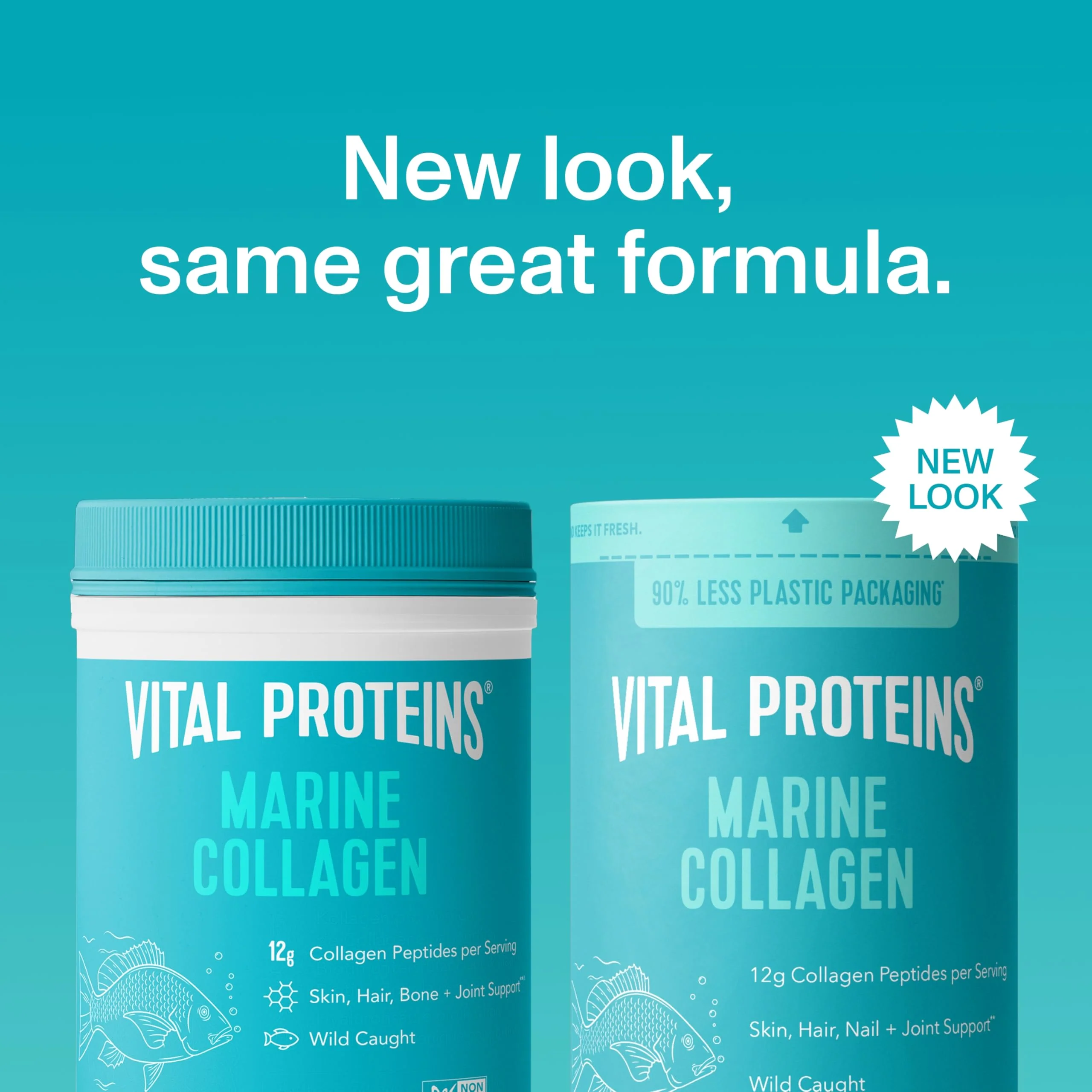 Vital Proteins Marine Collagen Peptides Powder Supplement for Skin Hair Nail Joint - Hydrolyzed Collagen - 12g per Serving - 7.8 oz Canister - Image 8
