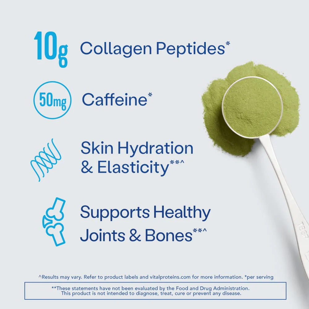 Vital Proteins Matcha Collagen Peptides Powder Supplement, Matcha Green Tea Powder, 10.5 oz, Original Flavored - Image 5