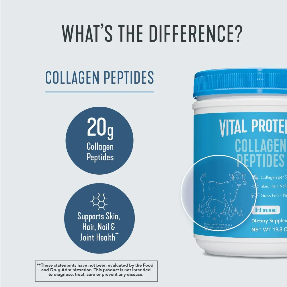 Vital Proteins, Unflavored Collagen Peptides, 20 Ounce - Image 7