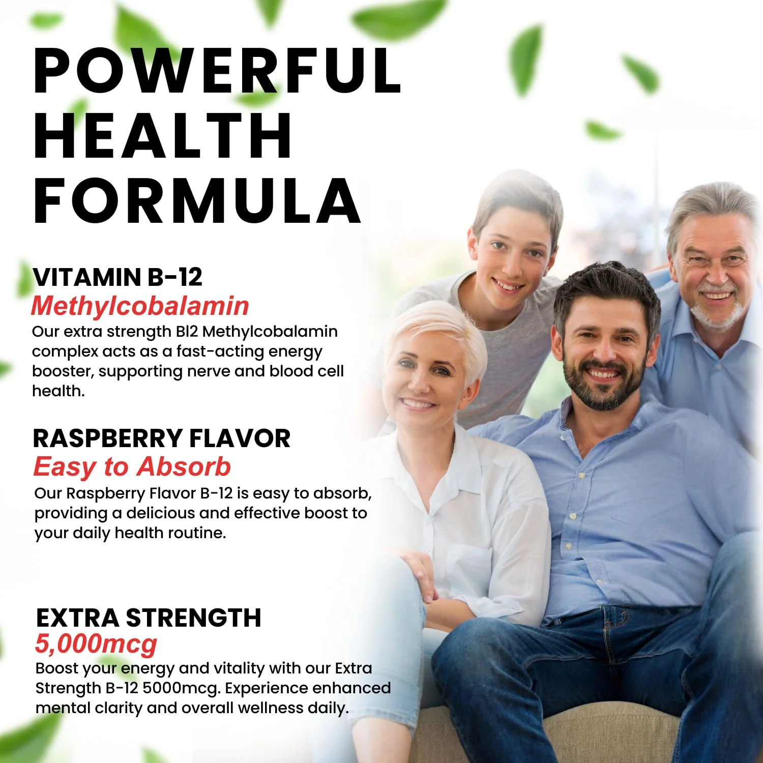 VITBOOST Vegan Liquid B-12 Drops – 60 x 5000 mcg Extra Strength Raspberry Flavored Vitamin B12 Liquid Methylcobalamin sublingual Supplement | Designed to Maximize Absorption & Energy | Gluten Free - Image 5