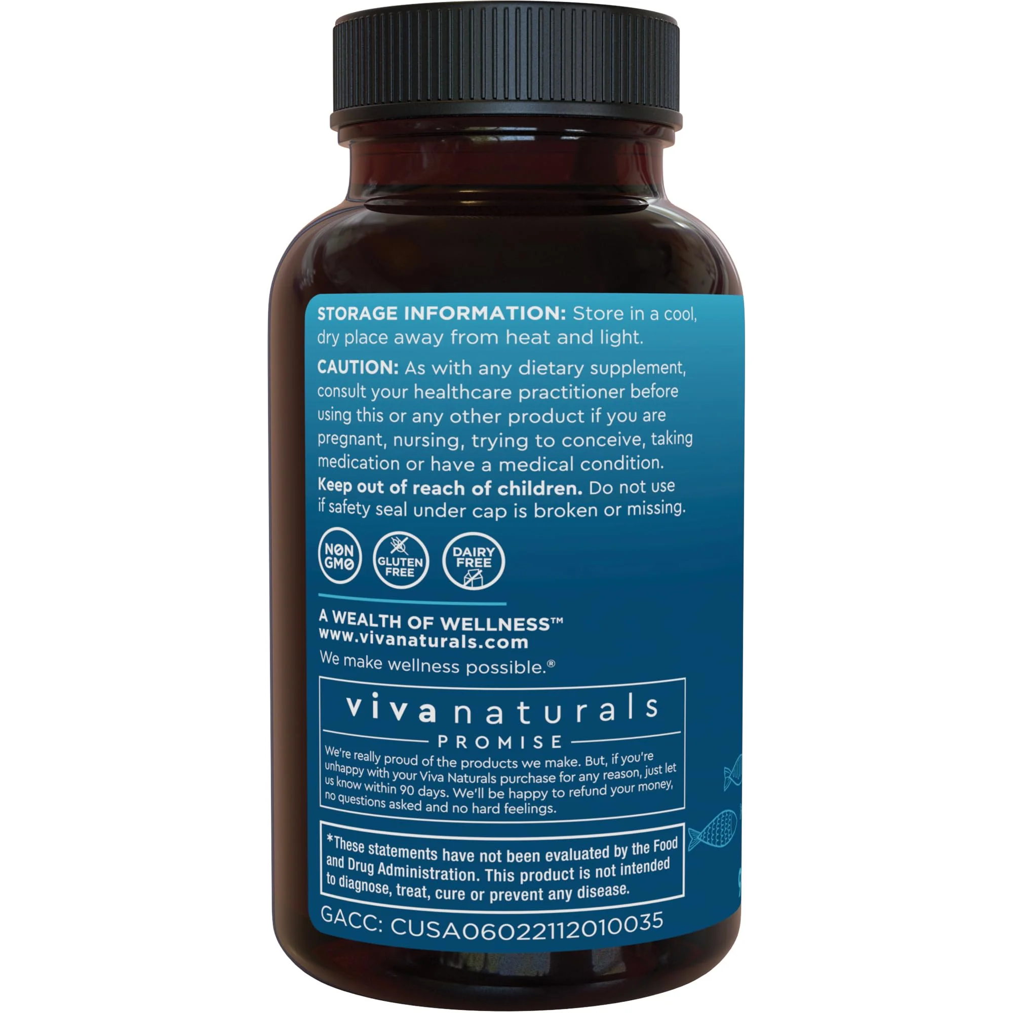 Viva Naturals Triple Strength Omega 3 Fish Oil Pills – 2500 mg High-Potency Formula with 2250 mg Omega 3 Fatty Acids (Including EPA, DHA, DPA) in rTG Form for Absorption – IFOS Certified, 90 Softgels - Image 17