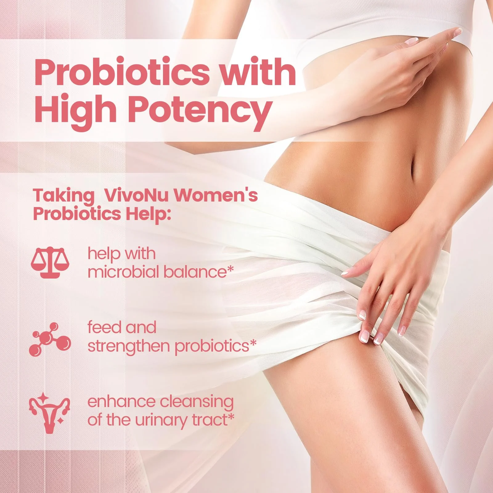 VivoNu Women's Probiotic,Prebiotics & Lactobacillus Probiotic Blend,60 Billion CFUs,18 Strains,Help Women's Health,Boost Immune,Digestive,Gut,Promote Healthy Vaginal Odor & Vaginal Flora - Image 7