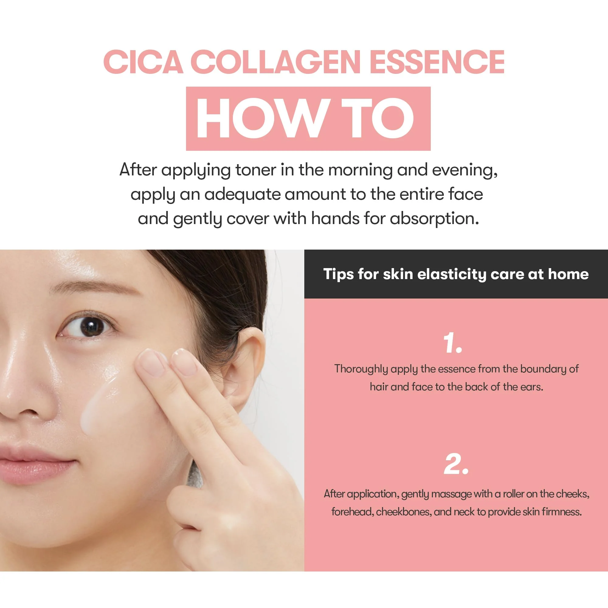 VT COSMETICS Cica Collagen Essence, 300Da Collagen Extract & Peptide Complex for Firming, Plumping, and Improving Skin Elasticity. Korean Skincare, Pink Collagen Serum - Image 2