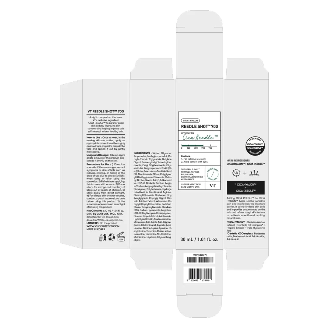 VT COSMETICS CICA Reedle Shot 700, Spicule Microneedling Serum for Pore Care&Exfoliation, Exosome&Centella Asiatica for Glass Skin, Acne&Blemish Care, Korean Liquid Skin Booster (1 Fl Oz / 30ml) - Image 2