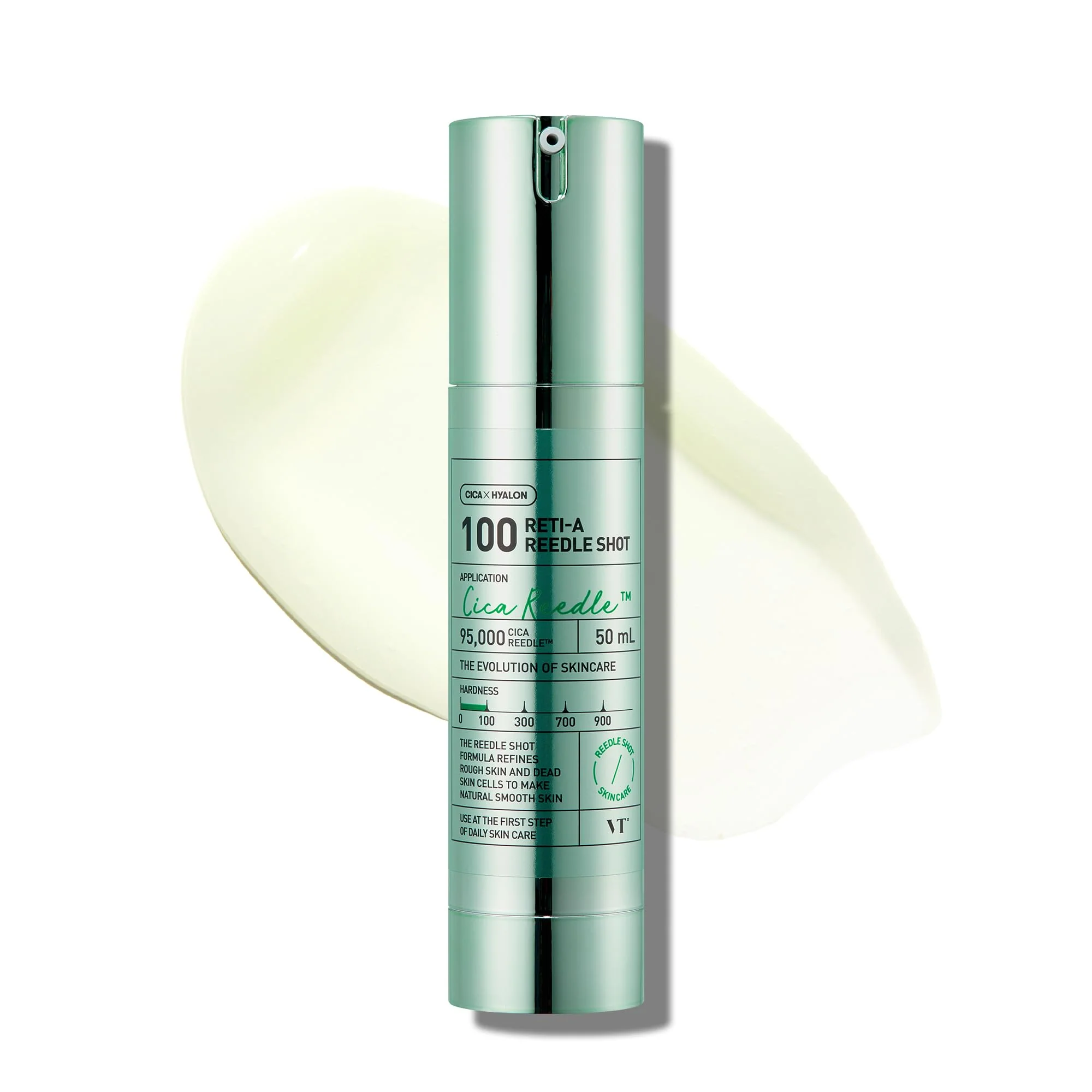 VT COSMETICS Reti-A Reedle Shot 100 Serum with Retinol (Vitamin A) & Repairing Exosome Microneedling Formula, Korean Skin Booster, 1.69 fl oz(50ml)