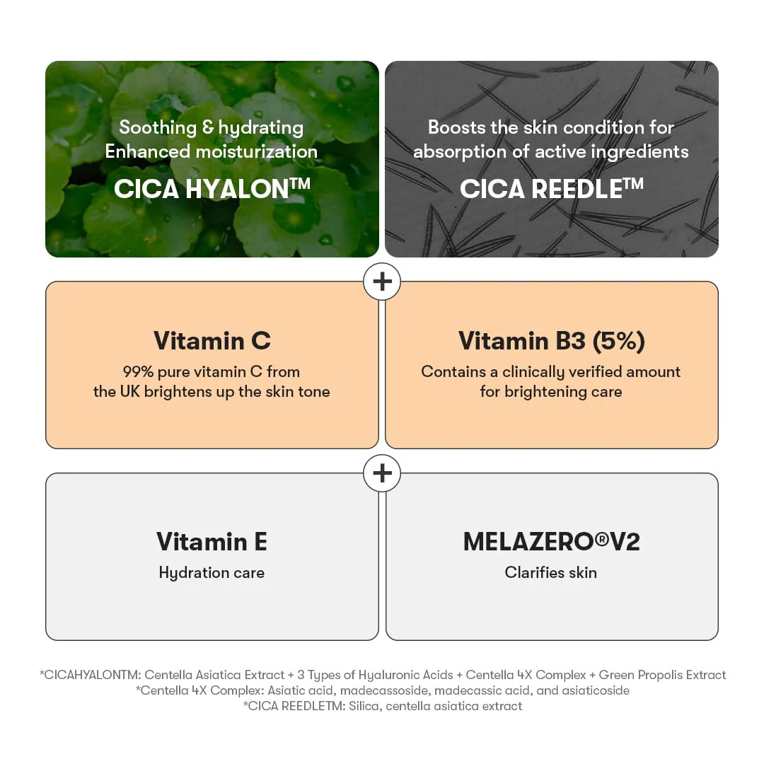 VT COSMETICS Vita-Light Reedle Shot 100 Serum with Vitamin C Capsules & Vitamin E Microneedling Formula, Korean Skin Booster, 1.69 fl oz(50ml) - Image 4