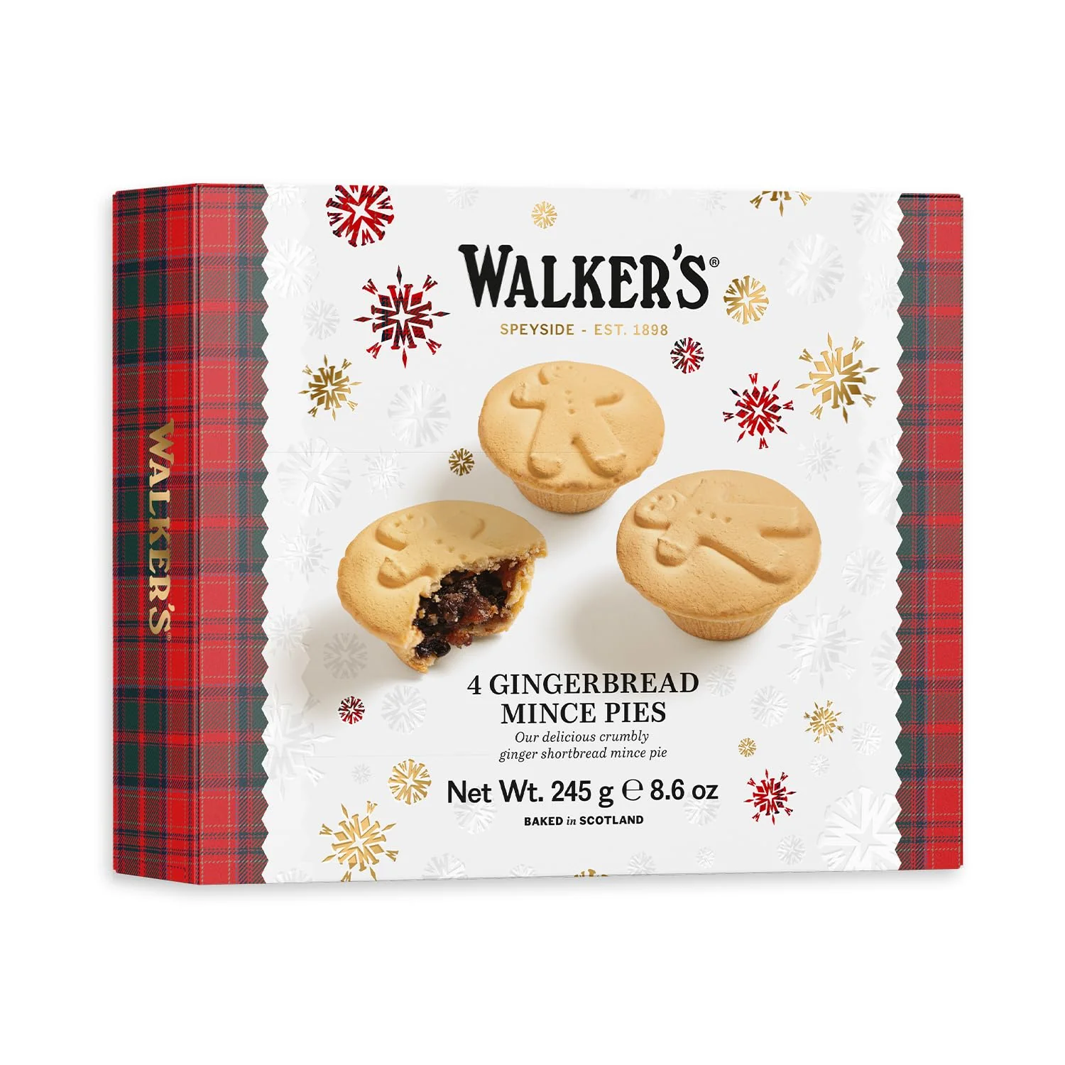 Walker’s Gingerbread Mince Pies - 4 Count (8.6 oz)- Holiday Treats and Desserts from Scotland