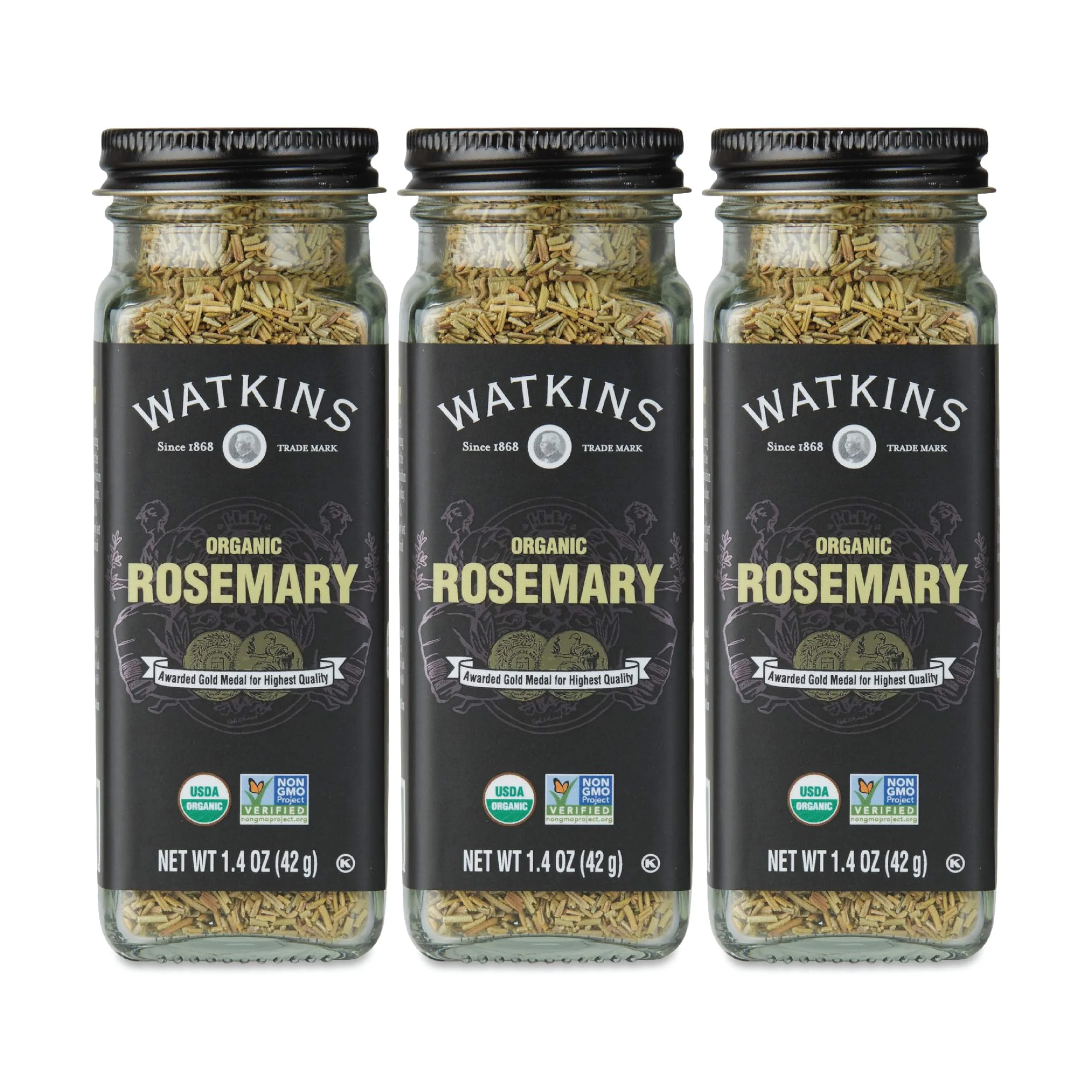 Watkins Organic Rosemary, 1.4 Ounce, Pack of 3