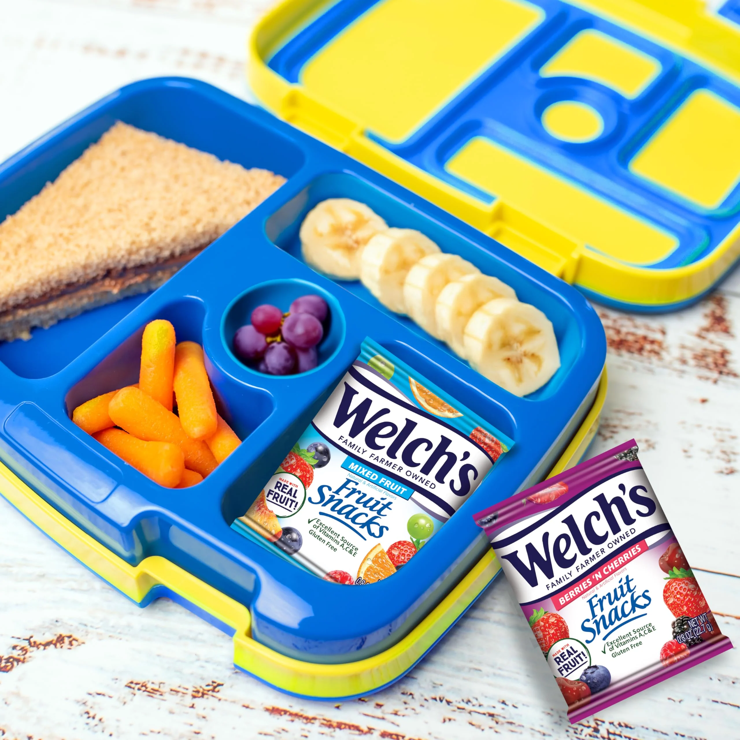 Welch's Fruit Snacks, Mixed Fruit & Berries 'N Cherries Variety Pack, Great for School Lunches, Bulk Pack, Individual Single Serve Bags, 0.8 oz (Pack of 60) - Image 5