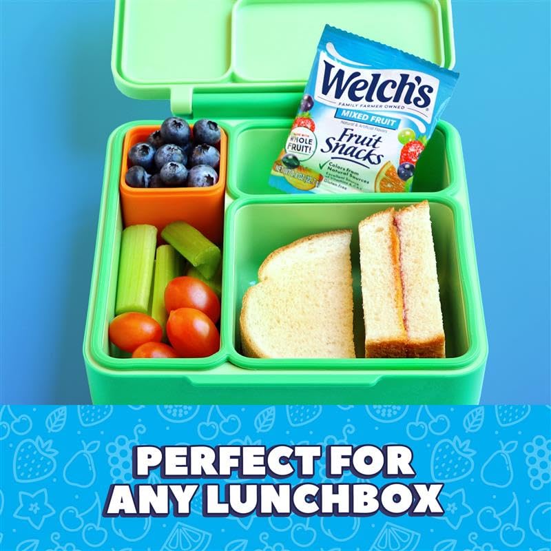 Welch's Fruit Snacks, Mixed Fruit, Bulk Pack, Individual Single Serve Bags, 0.8 oz (Pack of 40) - Image 8