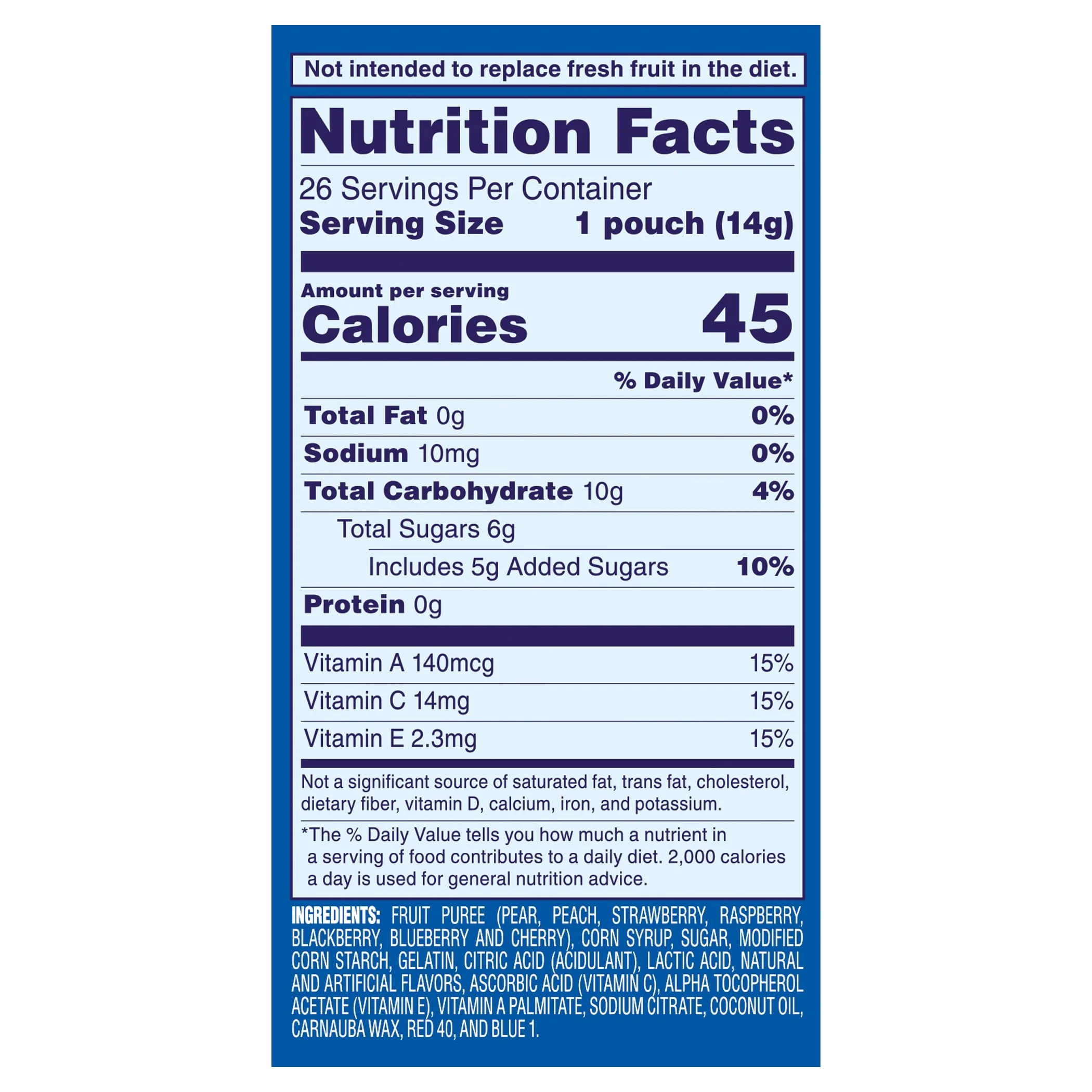 Welch's Fruit Snacks, Red, White & Blueberry, Great Snack for Summer Celebrations, Bulk Pack, Variety Pack, Individual Single Serve Bags, 0.5 Ounces (Pack of 26) - Image 5