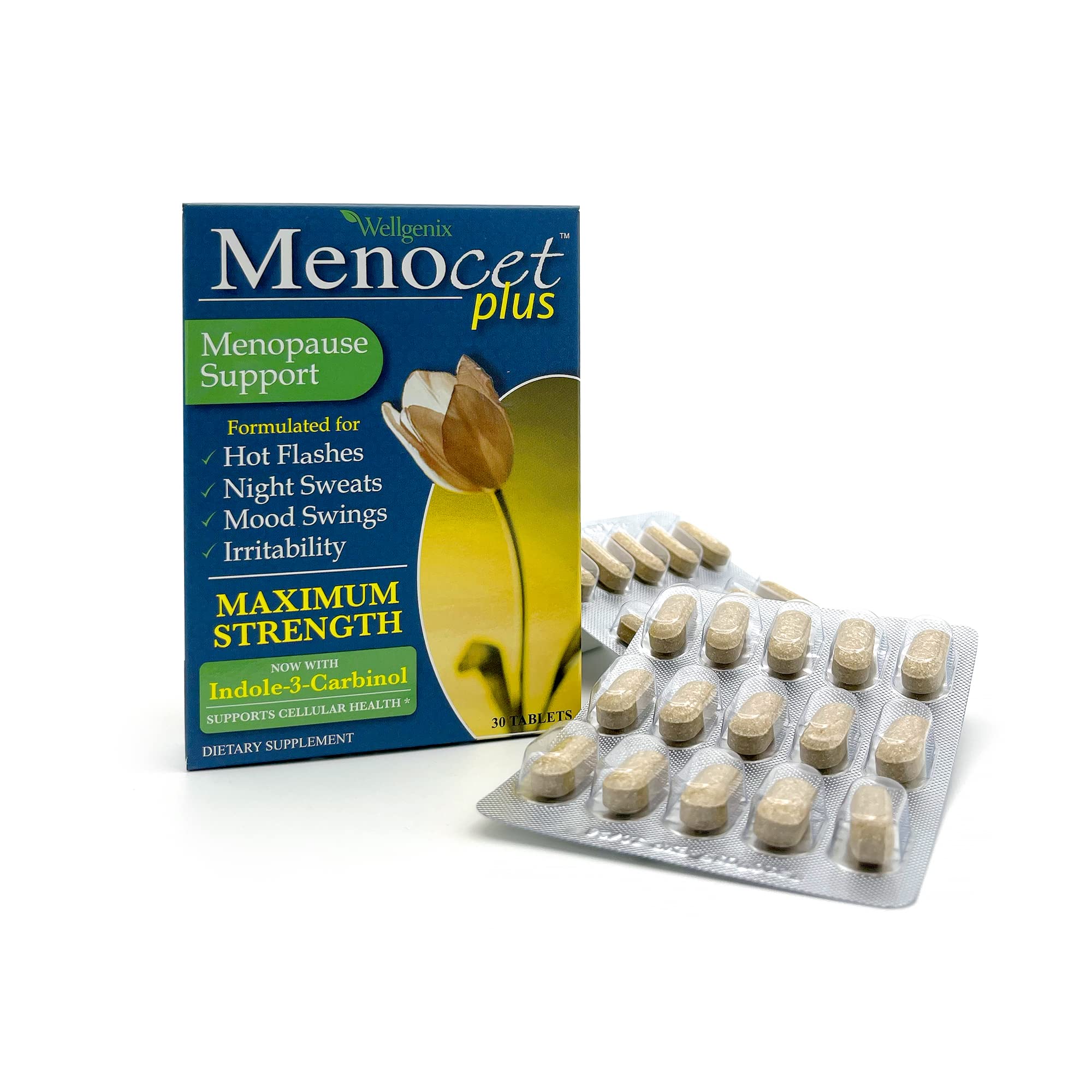Wellgenix Menocet Plus Menopause Support - All-in-One Menopause Supplement - Daily Relief Feminine Care - Hot Flashes, Night Sweats, Mood Swings & Irritability - 30 Tablets (Pack of 2) - Image 2
