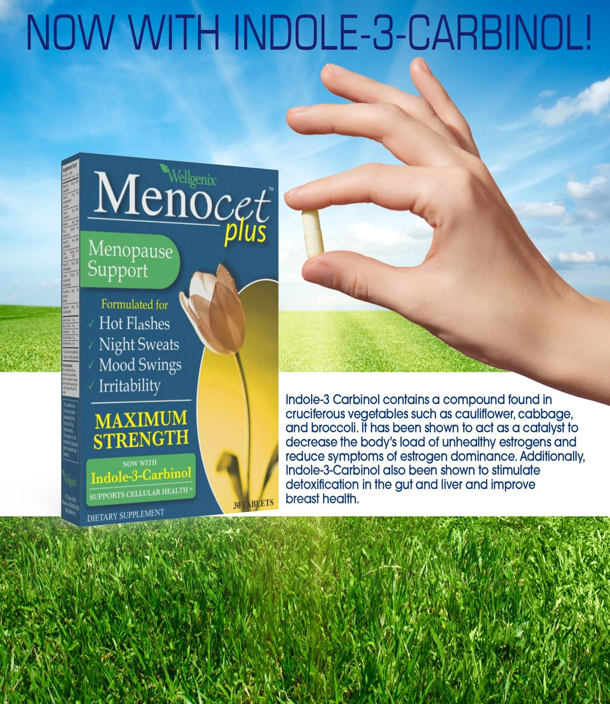 Wellgenix Menocet Plus Menopause Support - All-in-One Menopause Supplement - Daily Relief Feminine Care - Hot Flashes, Night Sweats, Mood Swings & Irritability - 30 Tablets (Pack of 2) - Image 6