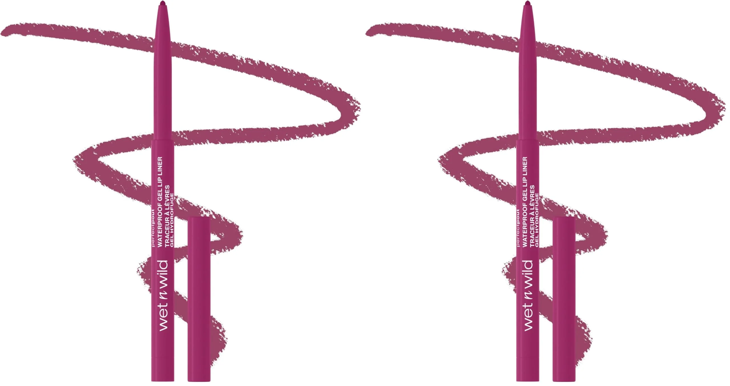 wet n wild Lip Liner, Plum Together, Matte | Retractable | Gel Formula | Pencil Format | Pack of 2