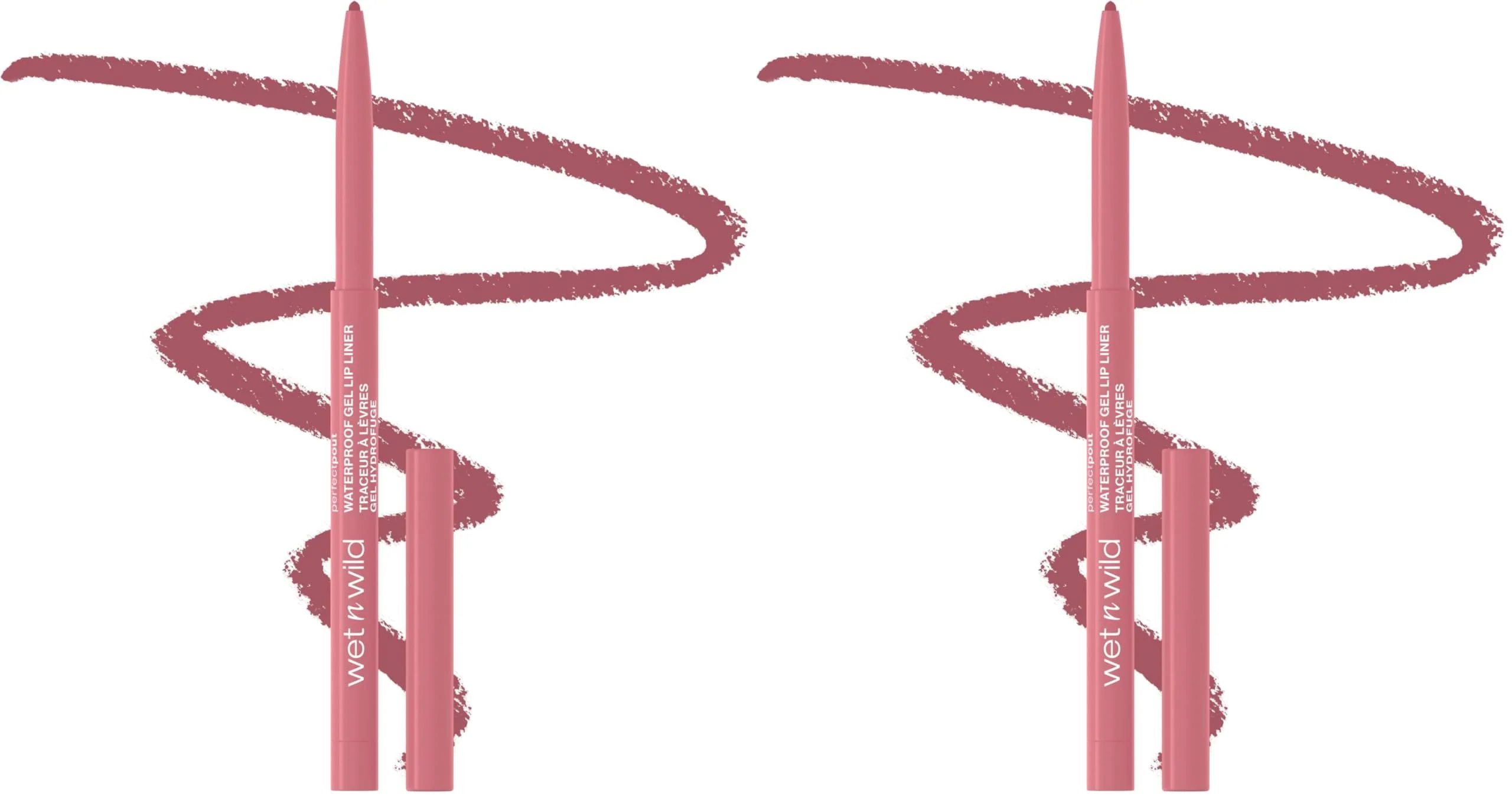 wet n wild Perfect Pout Matte Retractable Gel Lip Liner Pencil, Rich Creamy Long Lasting Color, Well-Defined and Flawless Application, Vegan & Cruelty-Free - Purple Lay Down the Mauves (Pack of 2)