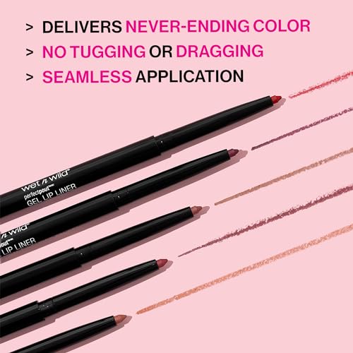 wet n wild Perfect Pout Matte Retractable Gel Lip Liner Pencil, Rich Creamy Long Lasting Color, Well-Defined and Flawless Application, Vegan & Cruelty-Free - Purple Lay Down the Mauves (Pack of 2) - Image 8