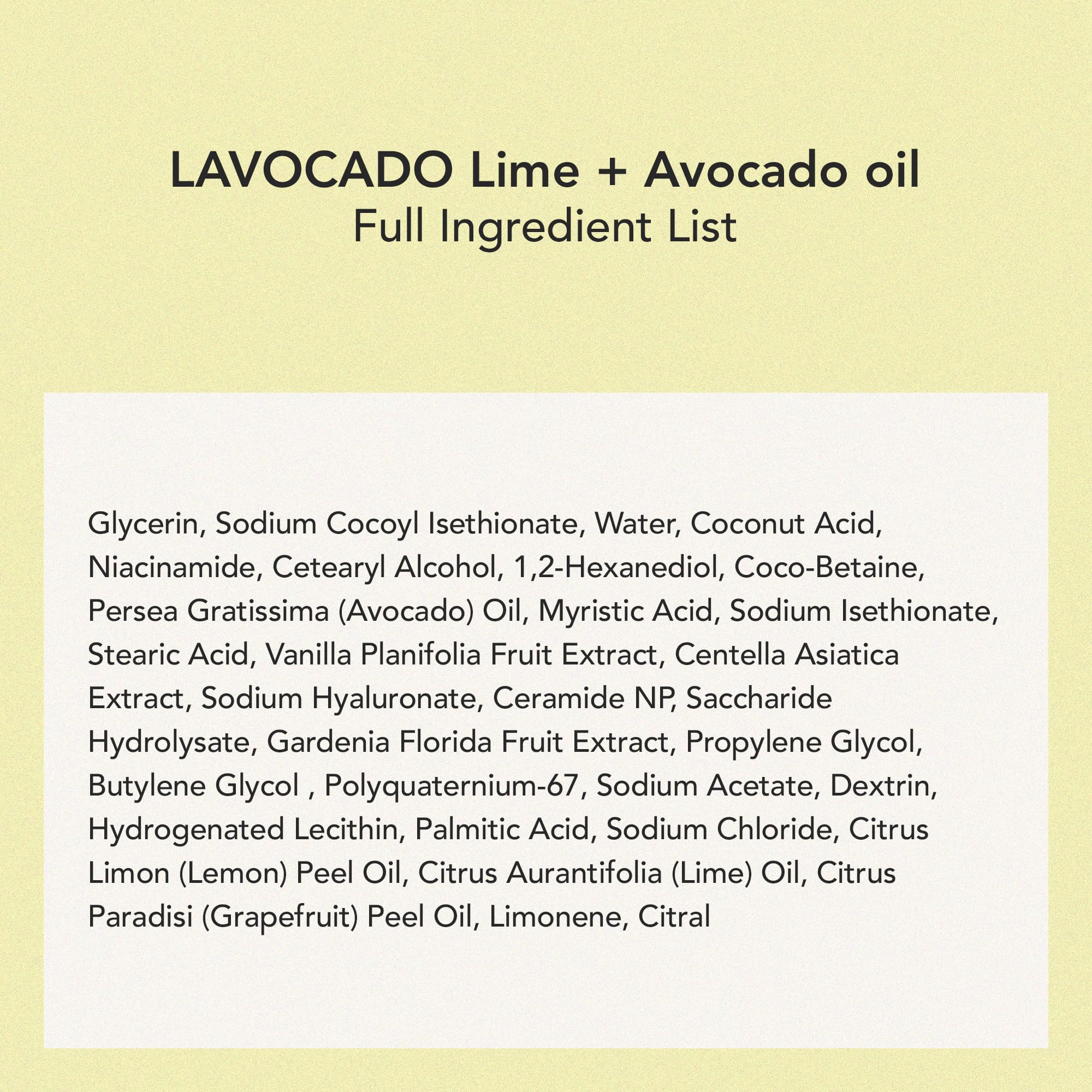 WHIPPED Cream Facial Cleanser Lavocado - Lime & Avocado Face Wash - For Dry Skin, EXTRA DEEP Moisturizing Cleanser, Niacinamide, Hyaluronic Acid, Vegan Korean Skincare, 2.8 oz - Image 2