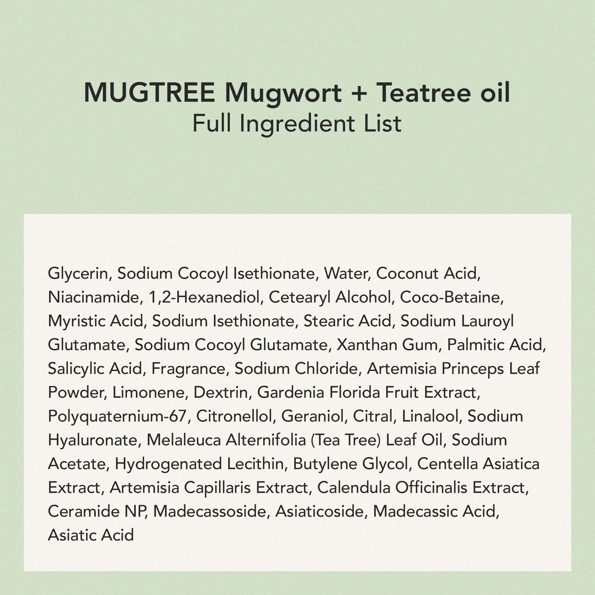 Whipped Korean Skincare Face Wash, Deep Cleansing Vegan Facial Cleanser for Oily Skin and Pore Care with Niacinamide, Hyaluronic Acid, Ceramide, Mugwort & Teatree, Doubles as a Face Mask, 4.5 oz - Image 2