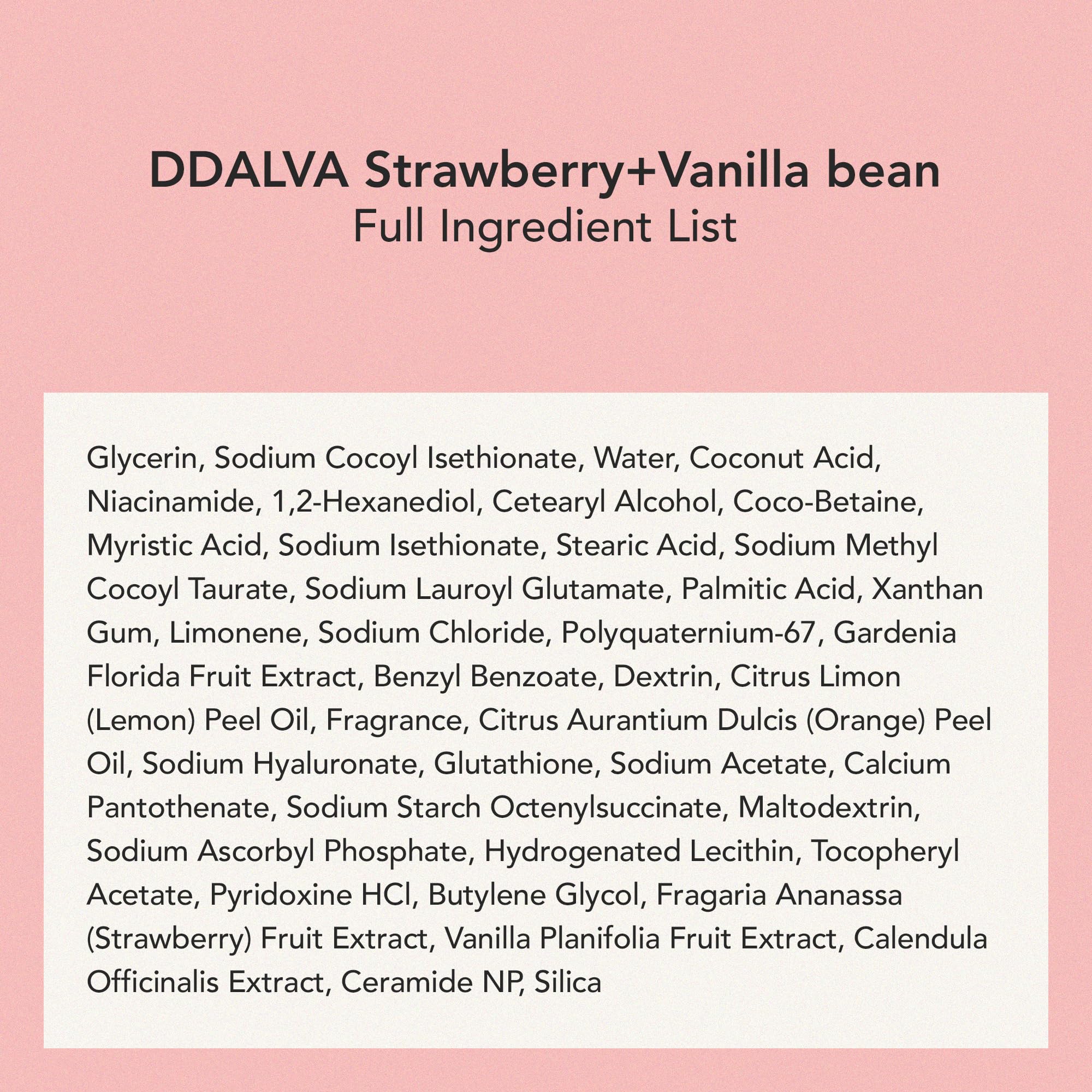 Whipped Korean Skincare Face Wash, Hydrating Vegan Facial Cleanser for Dry Skin with Niacinamide, Hyaluronic Acid, Ceramide, Strawberry & Vanilla, Cleanser for Sensitive Skin - Image 2